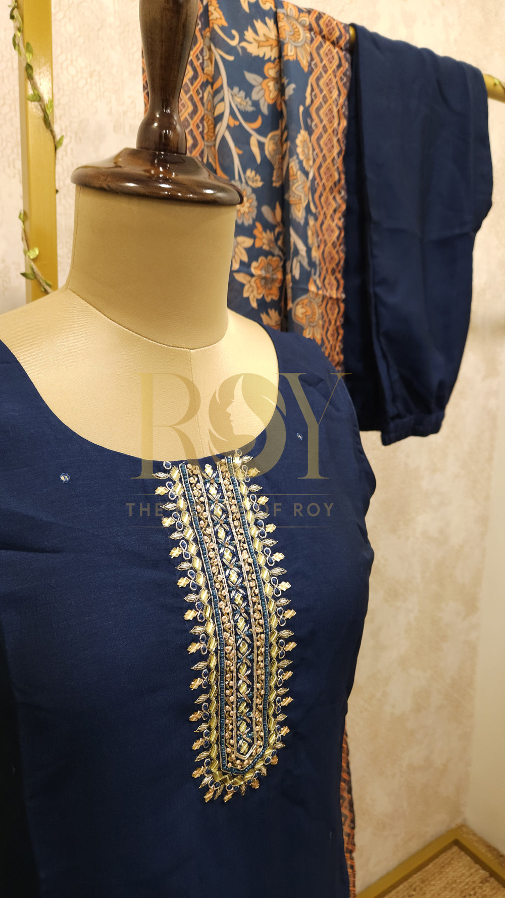 Midnight Blue Chudi Set