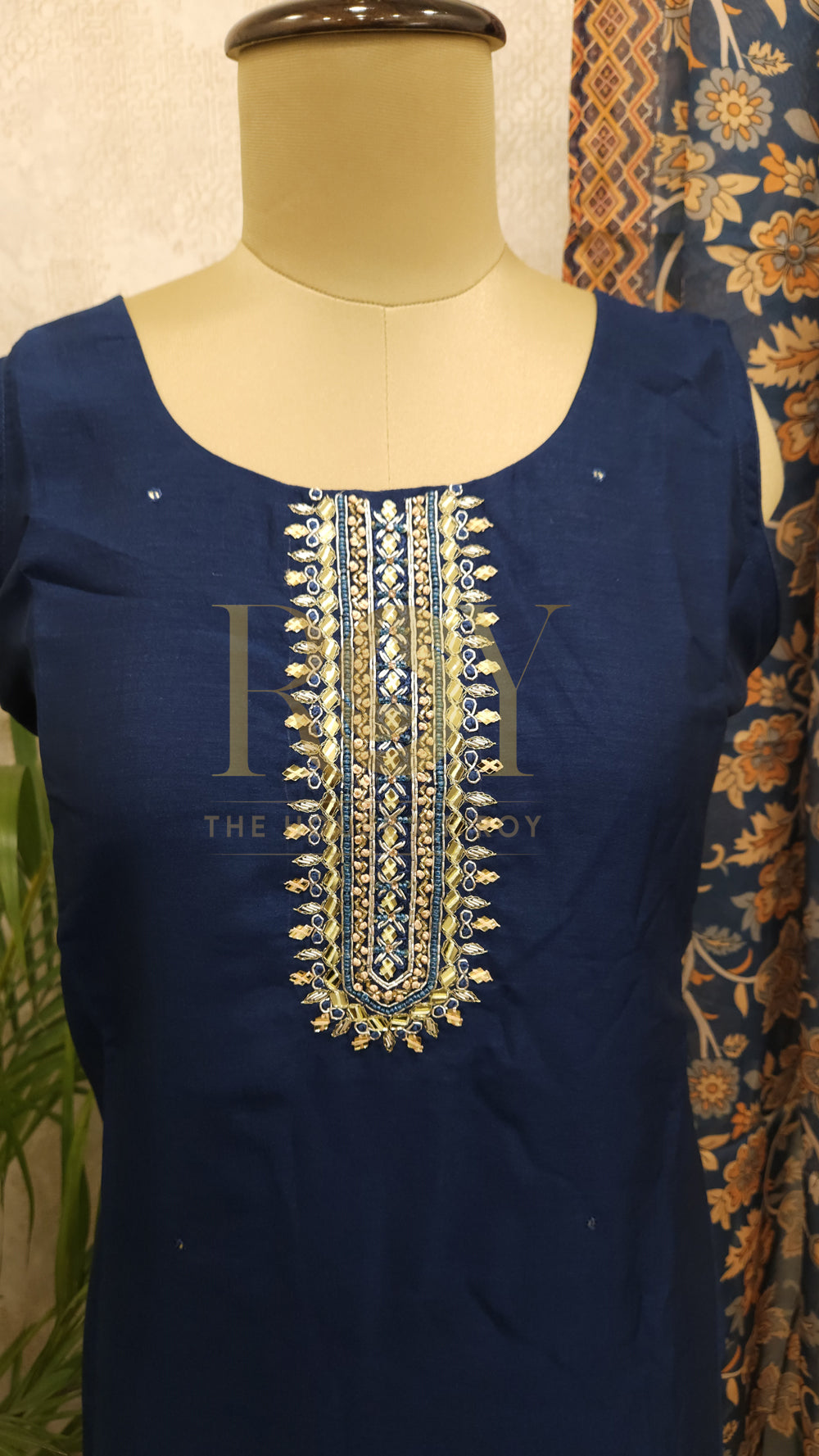 Midnight Blue Chudi Set