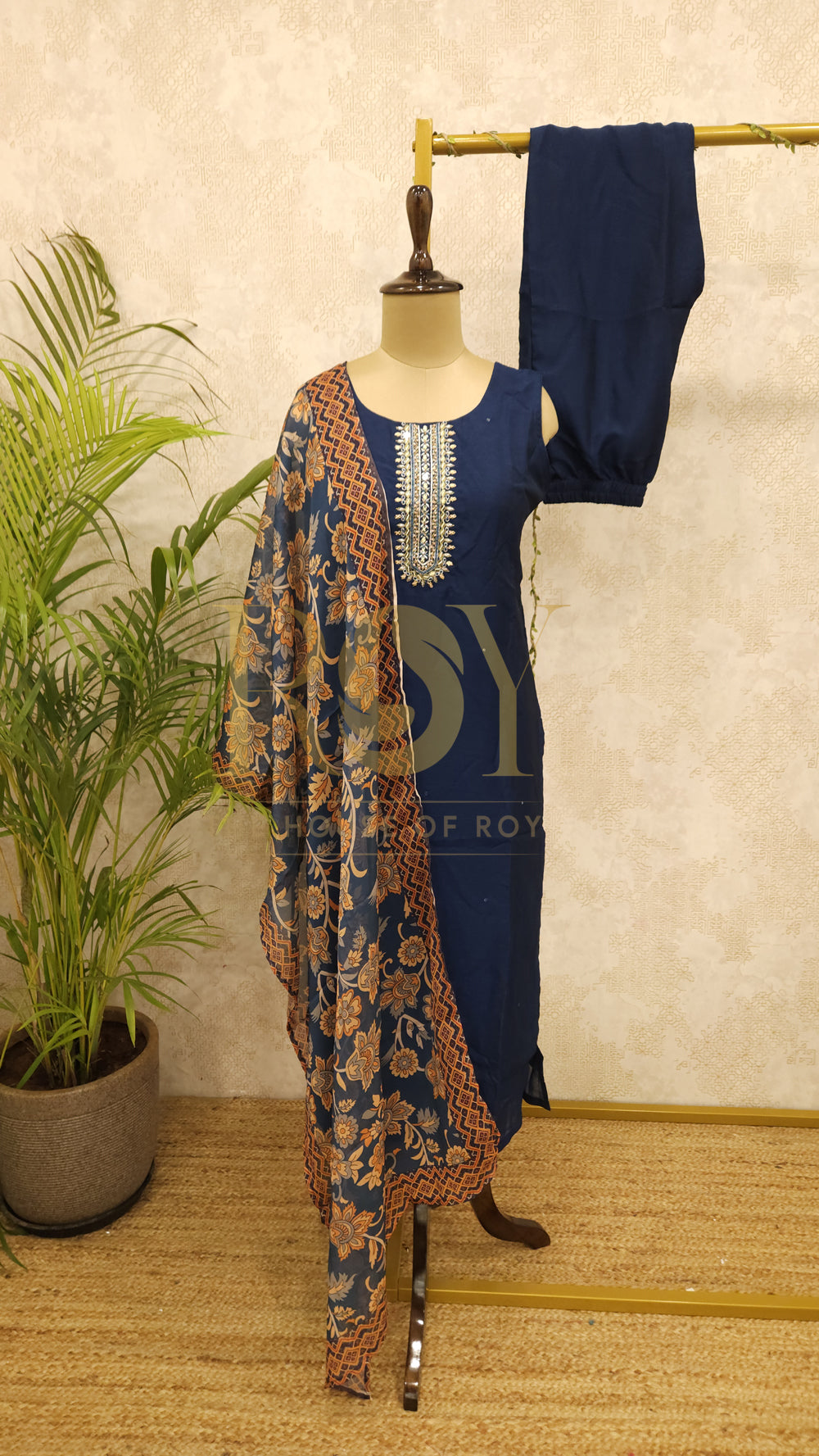 Midnight Blue Chudi Set