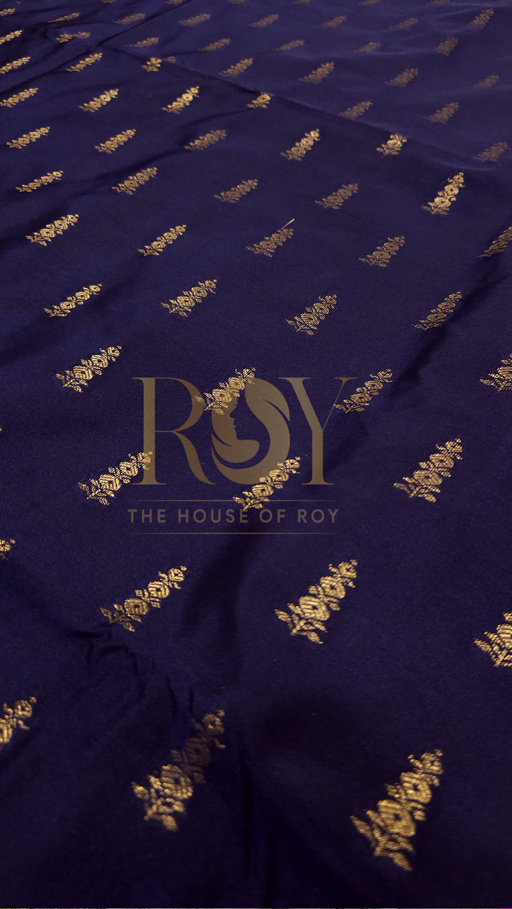 Midnight Blue 1000 Butta Soft Silk Saree