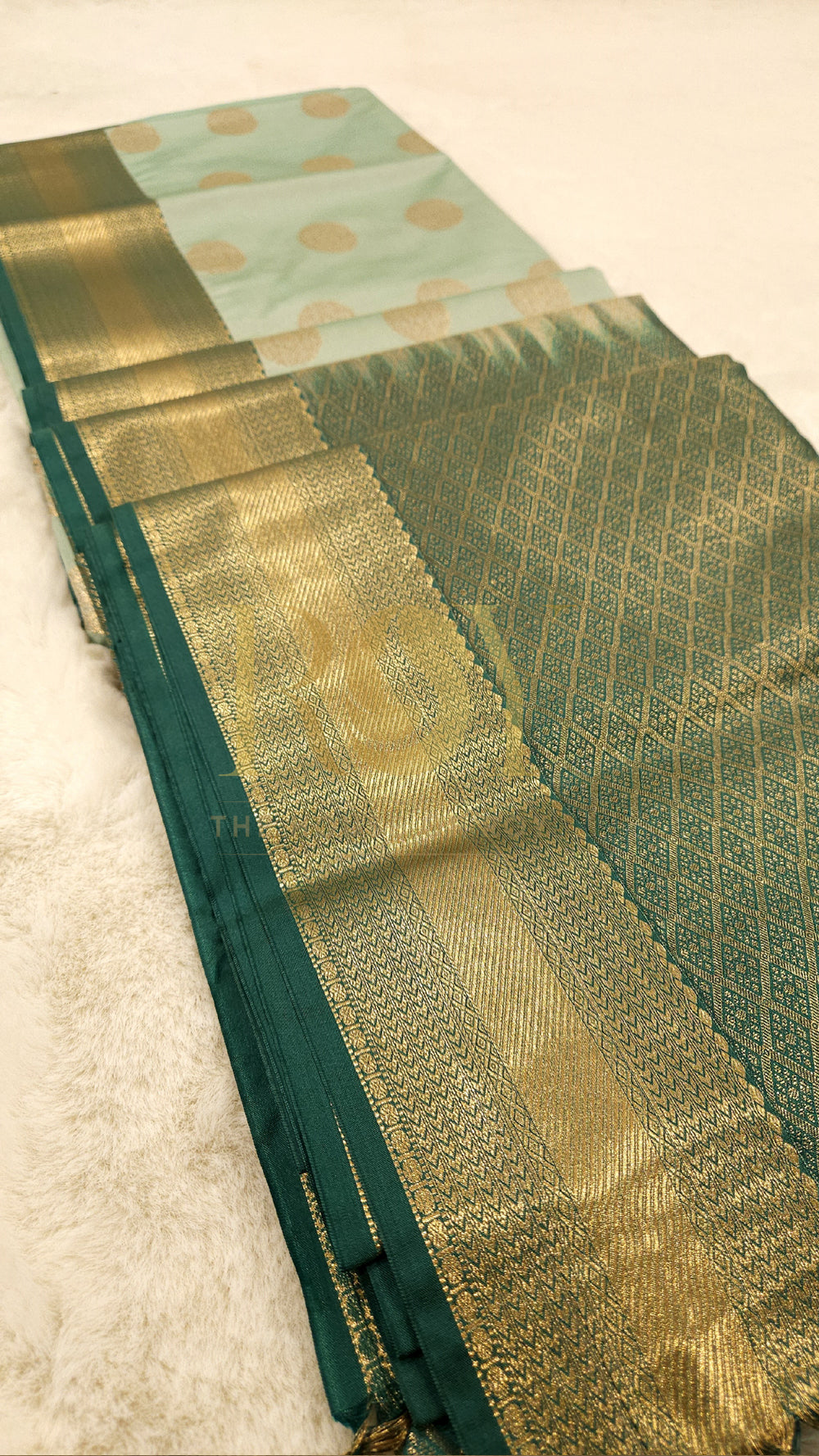 Mint Green Mix Soft Silk Saree