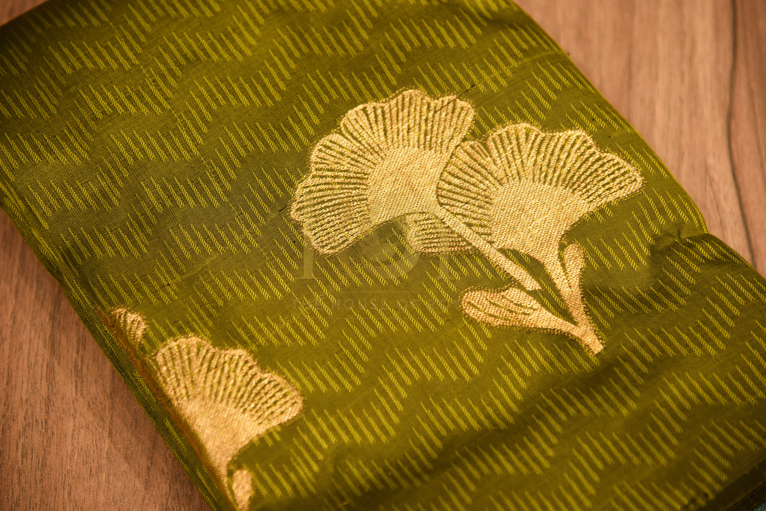 Pure Soft Silk Moss Green Saree