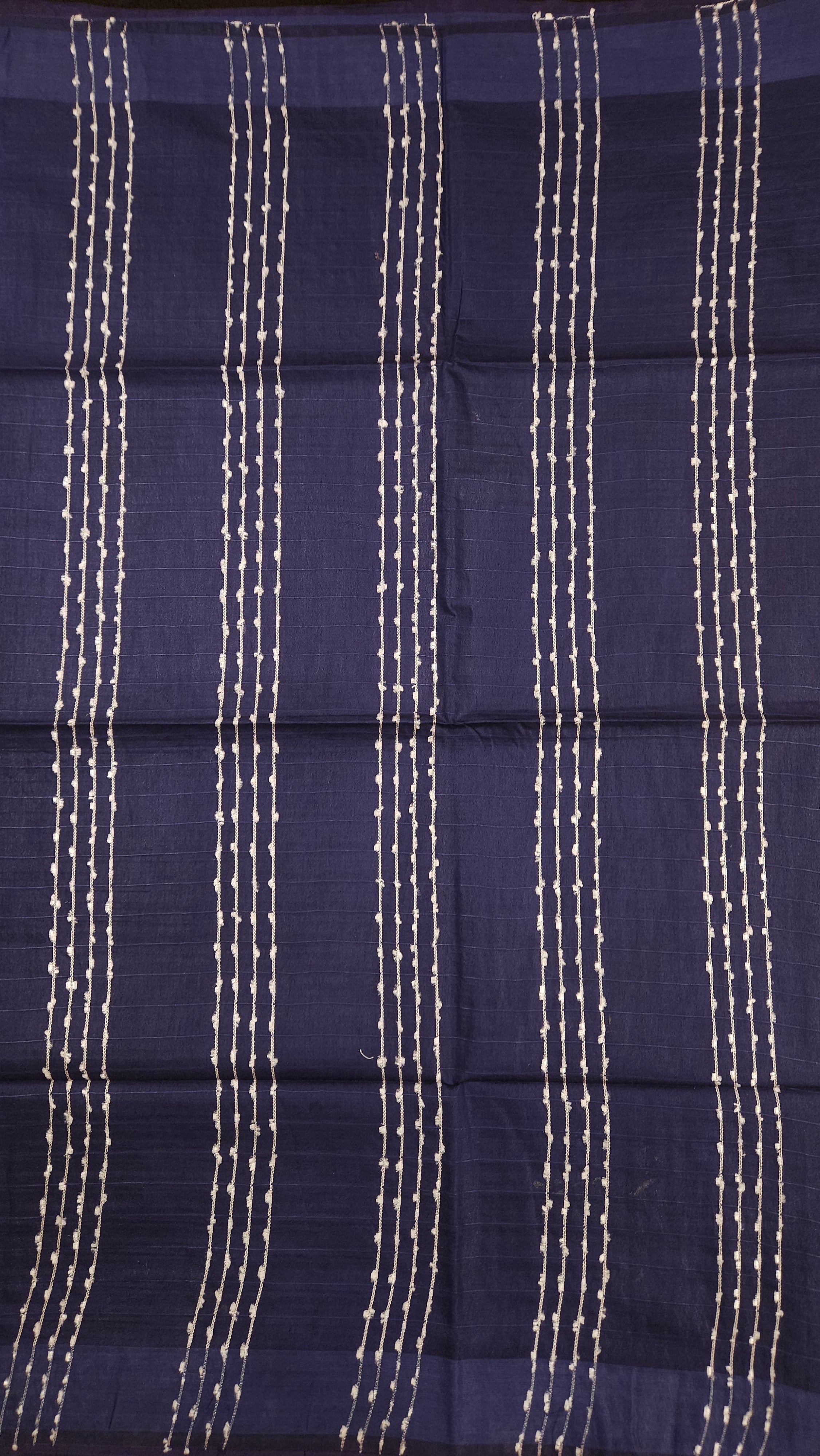 Navy Blue Floral Print Saree