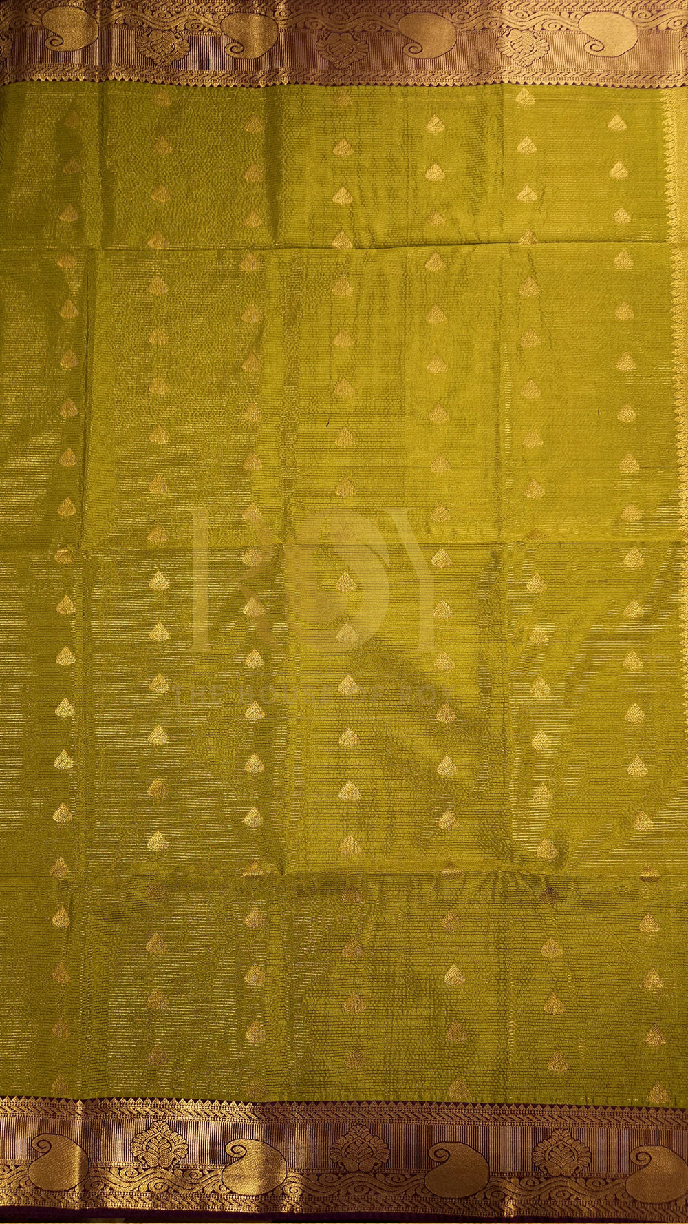 Olive green vaira oosi soft silk saree