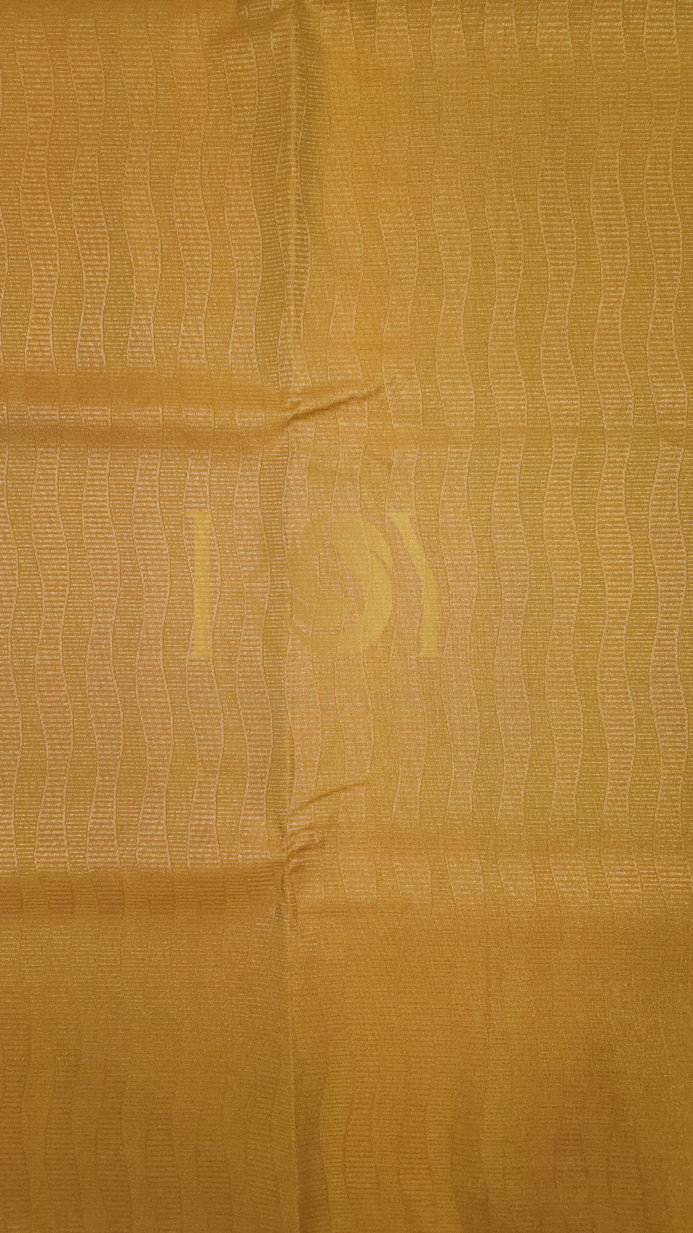 Ochre Yellow Brocade Silk Saree