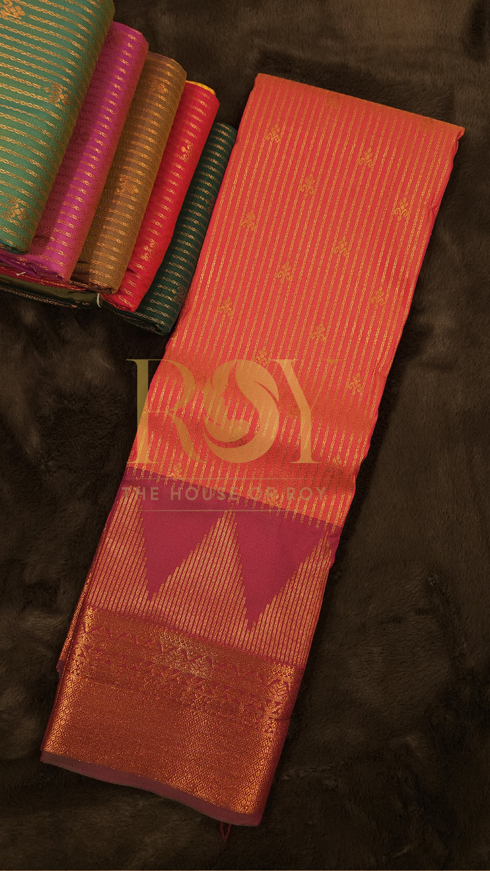 Orange Mix Soft Silk Saree