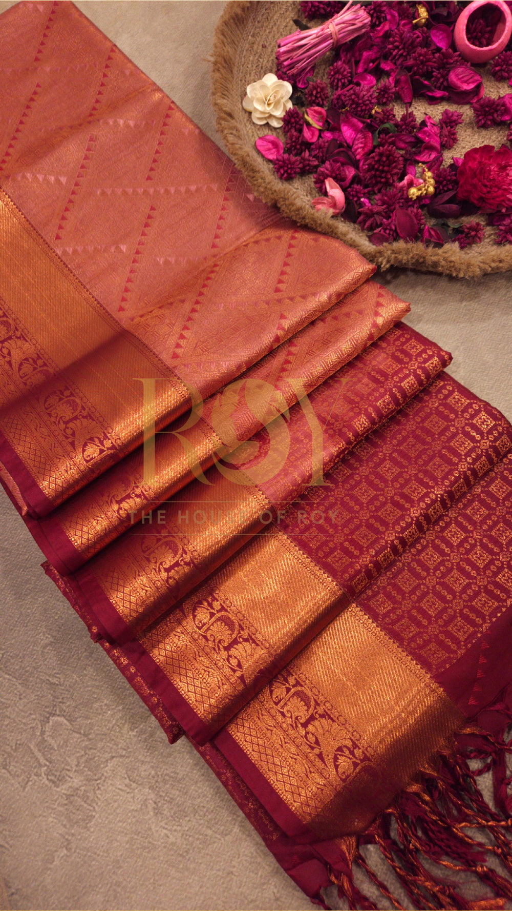 Pink Abstract Jacquard Soft Silk Saree