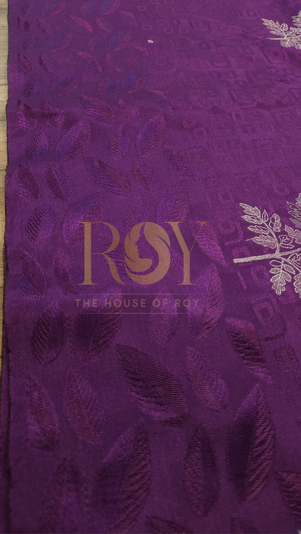 Jamun Embossed Soft Silk Saree