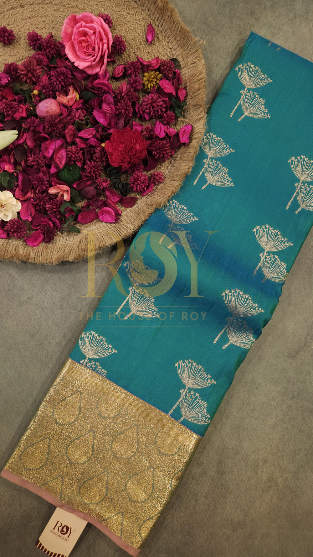 Pure Blue Zari Border Silk Saree