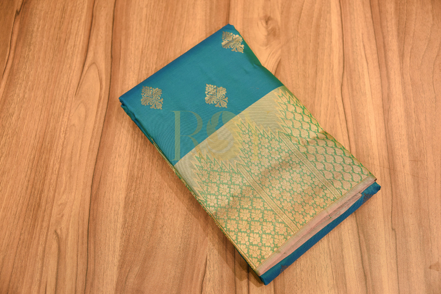 Pure Soft Silk Saree Peacock Blue