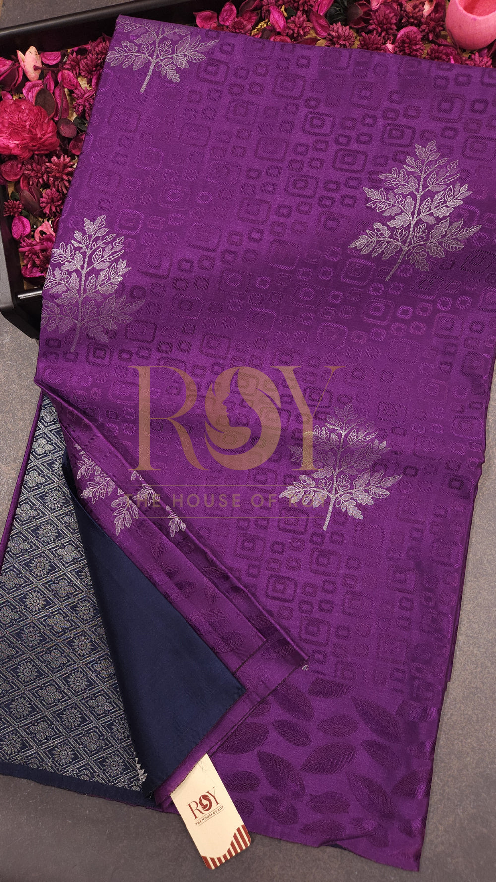 Jamun Embossed Soft Silk Saree