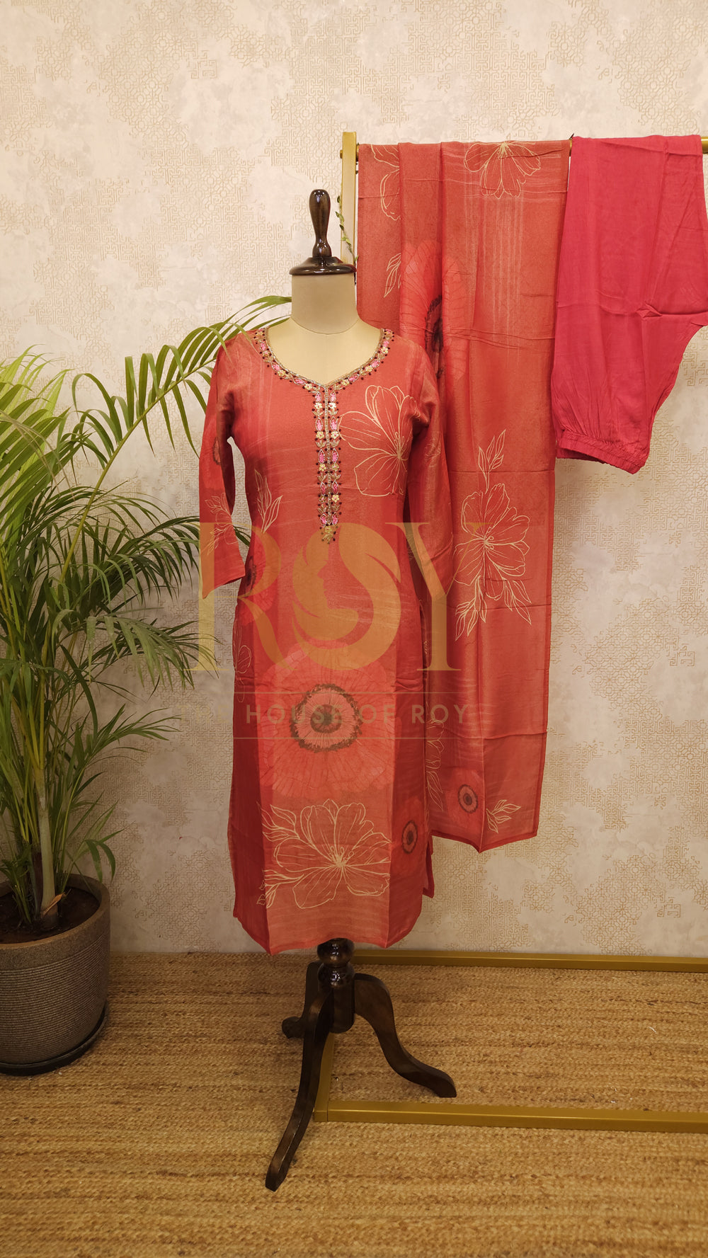 Raspberry Shimmer Ready-to-Wear Saree