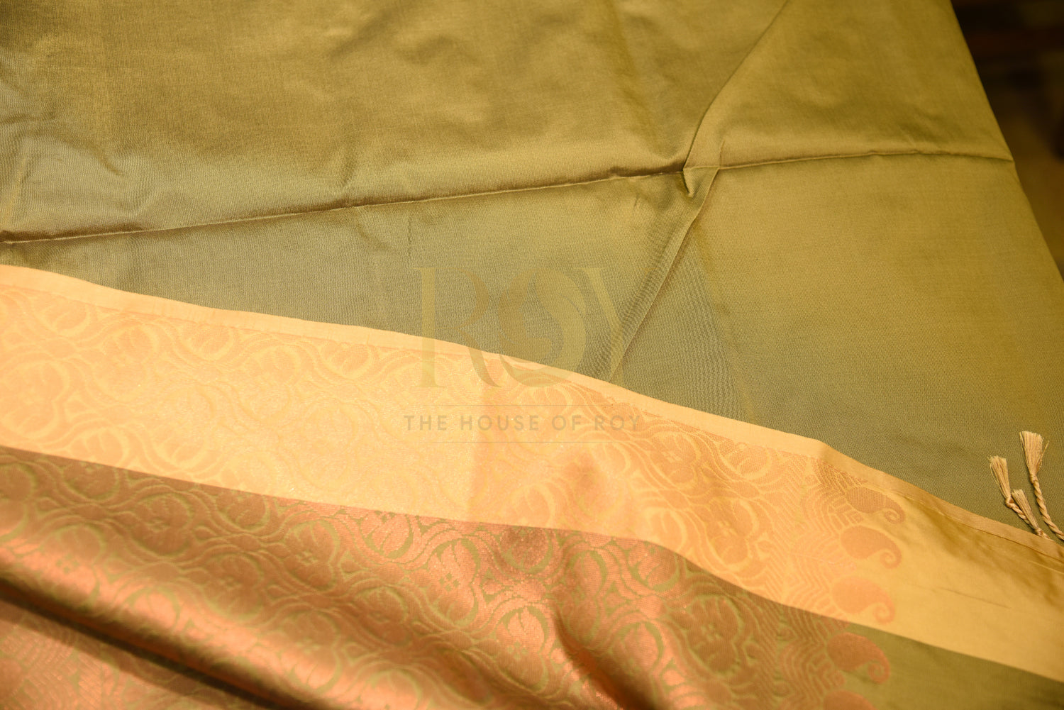 Green Soft Silk Saree with Rich Jari Pallu