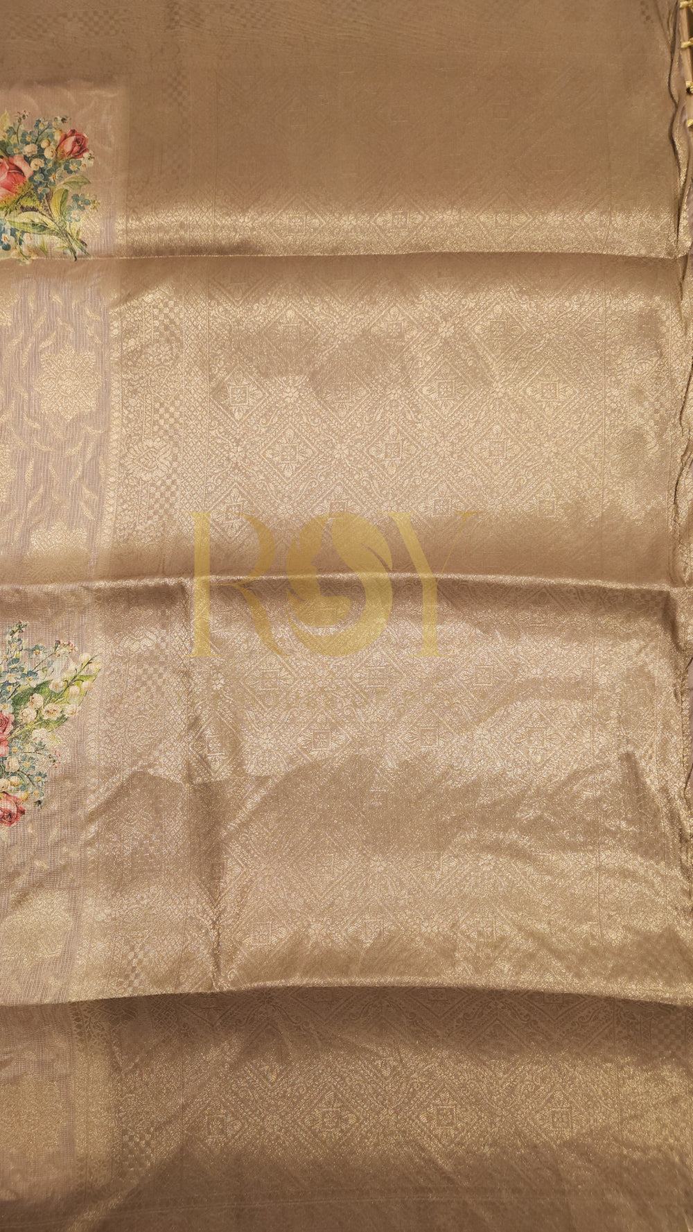 Brocade Pastel Rose Silk Saree