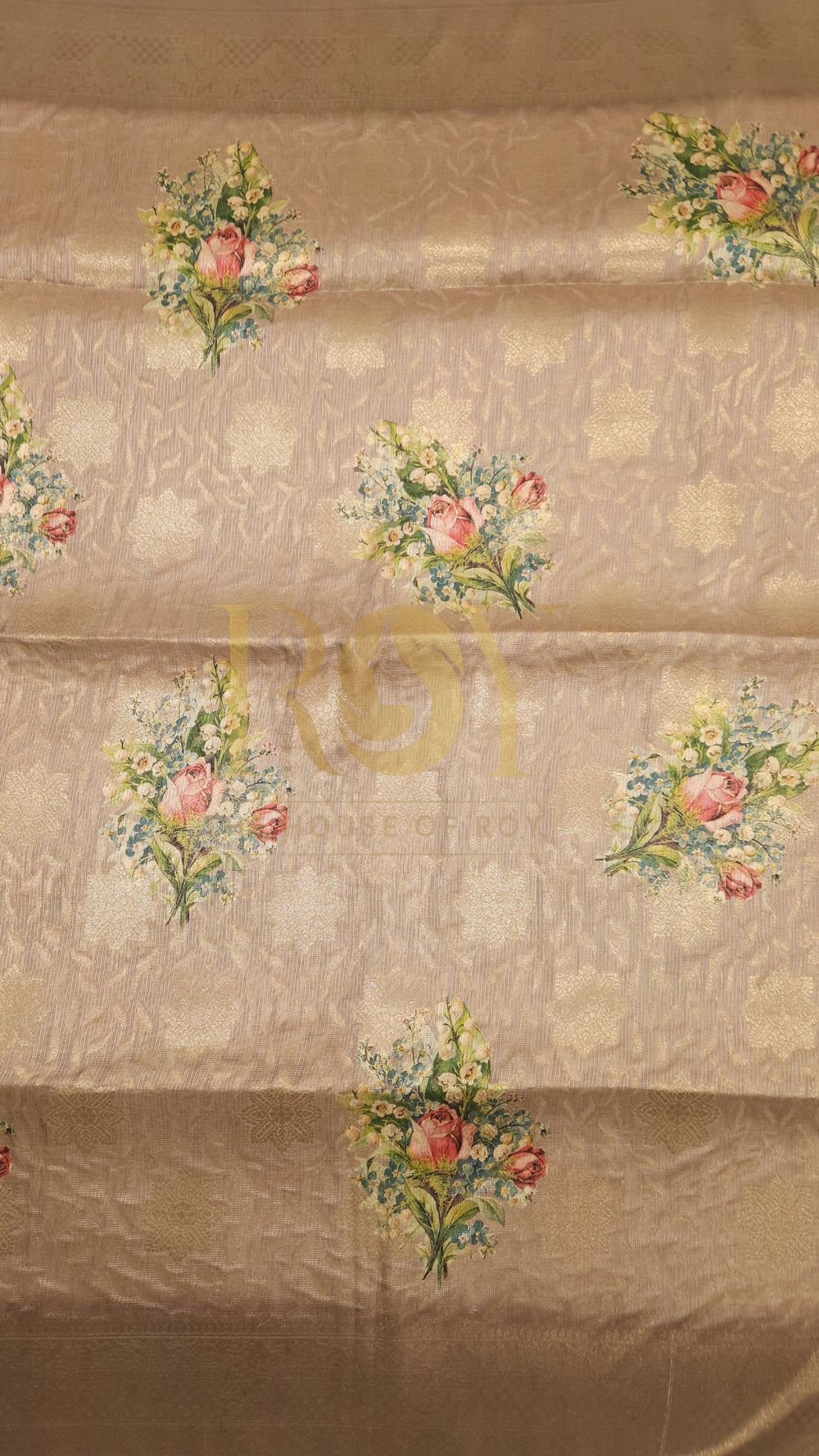 Brocade Pastel Rose Silk Saree