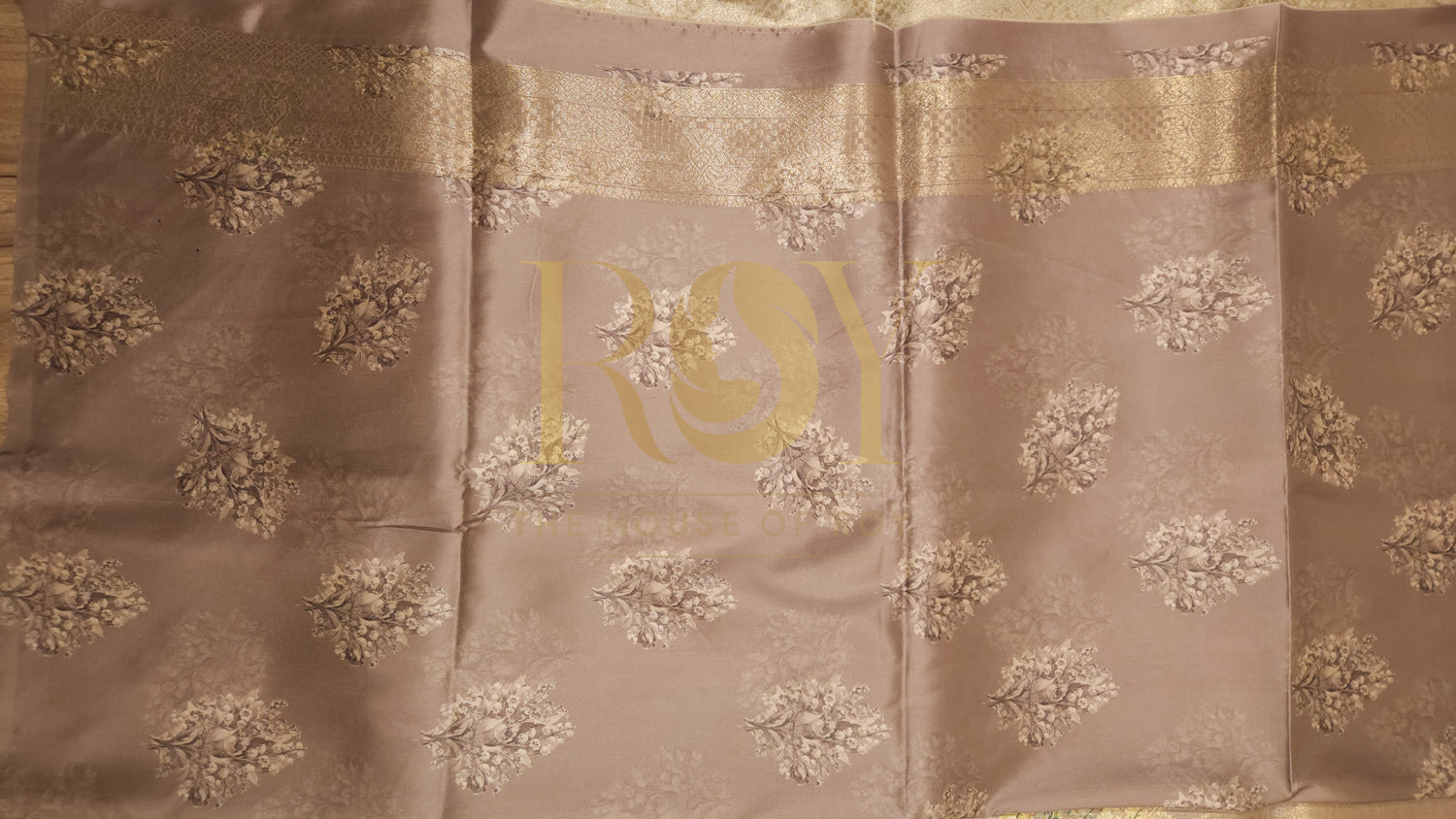 Brocade Pastel Rose Silk Saree