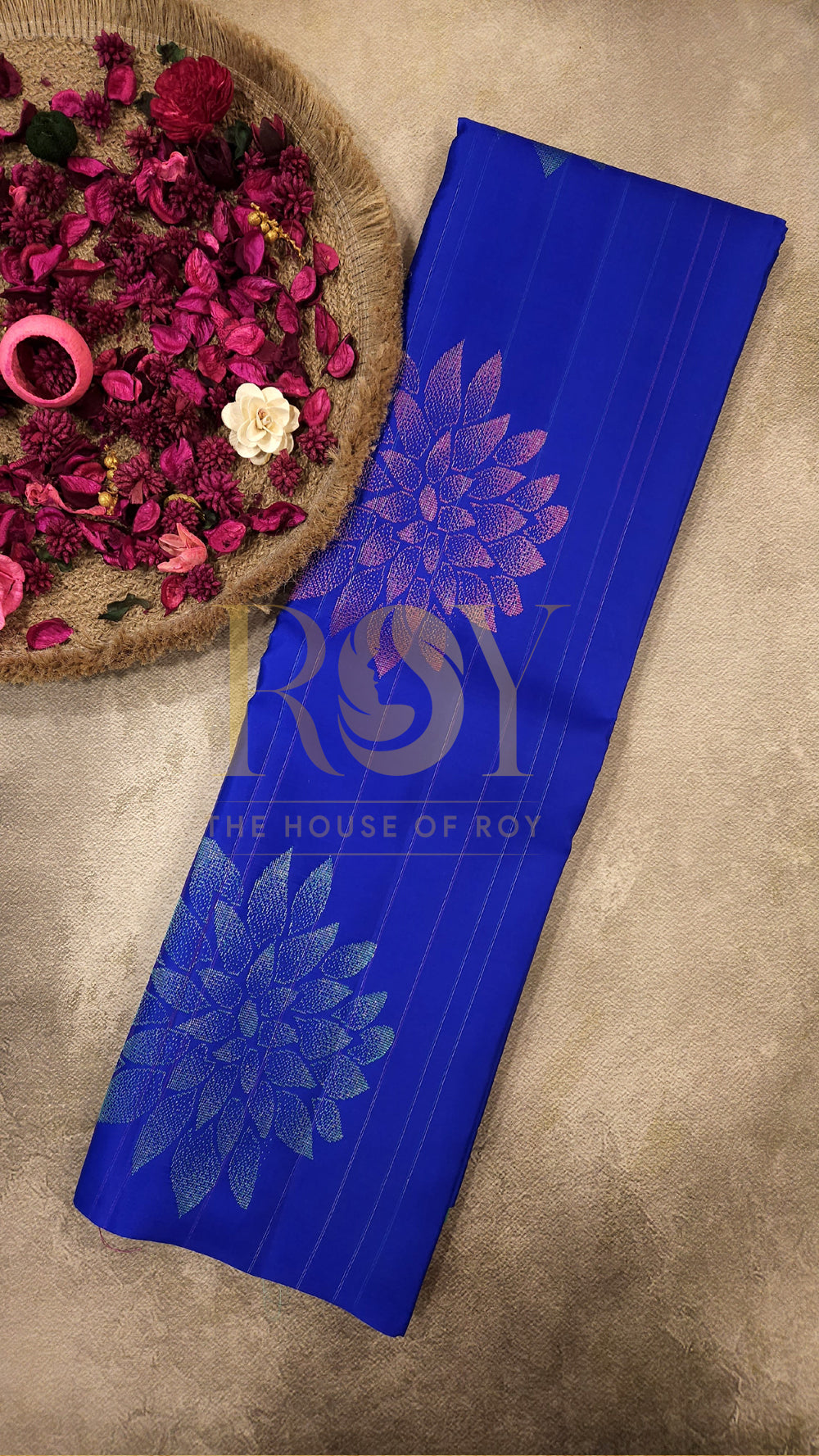 Royal Blue Soft Silk Kanchipuram Silk Saree