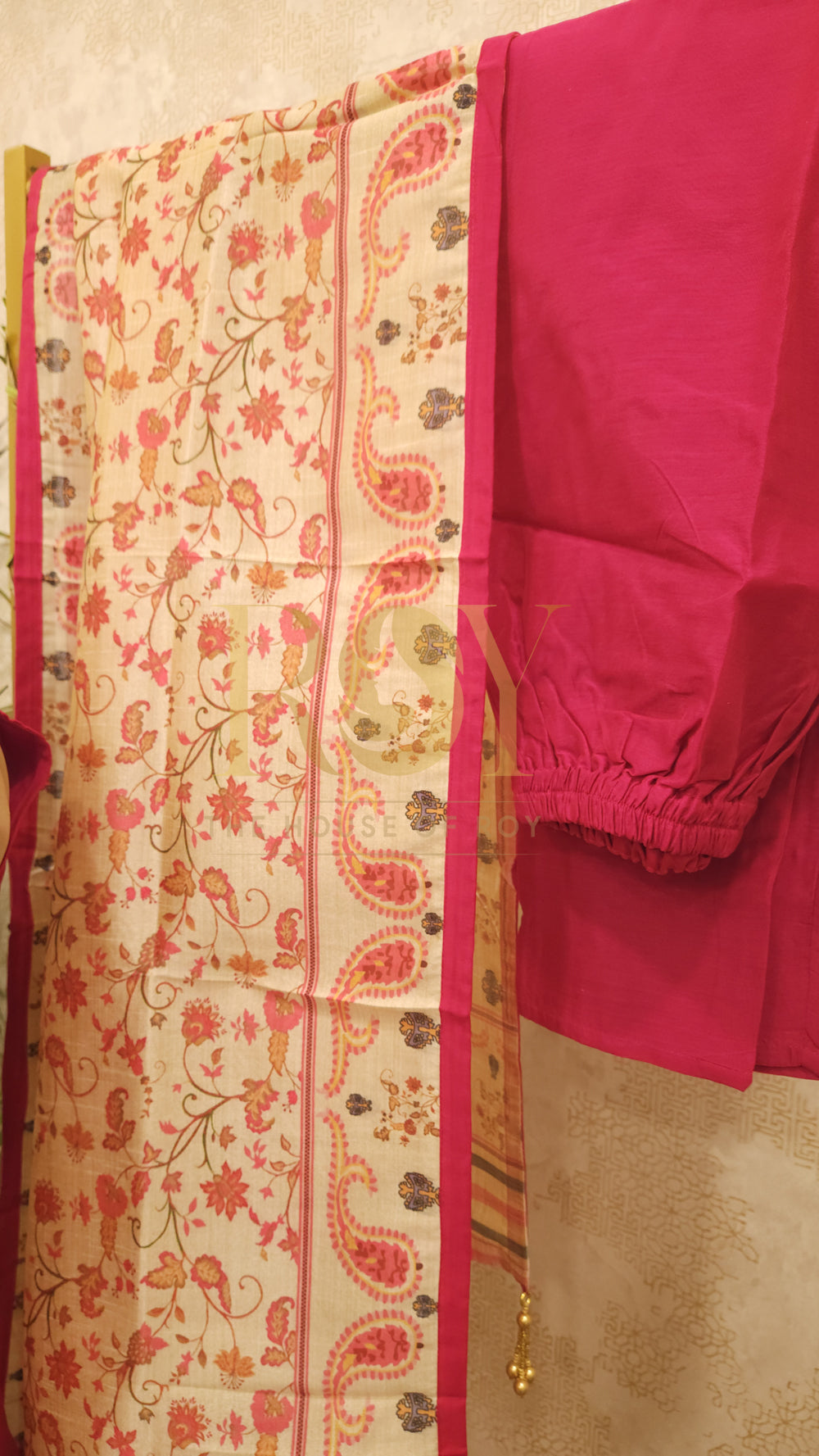 Ruby Pink Chudi Set