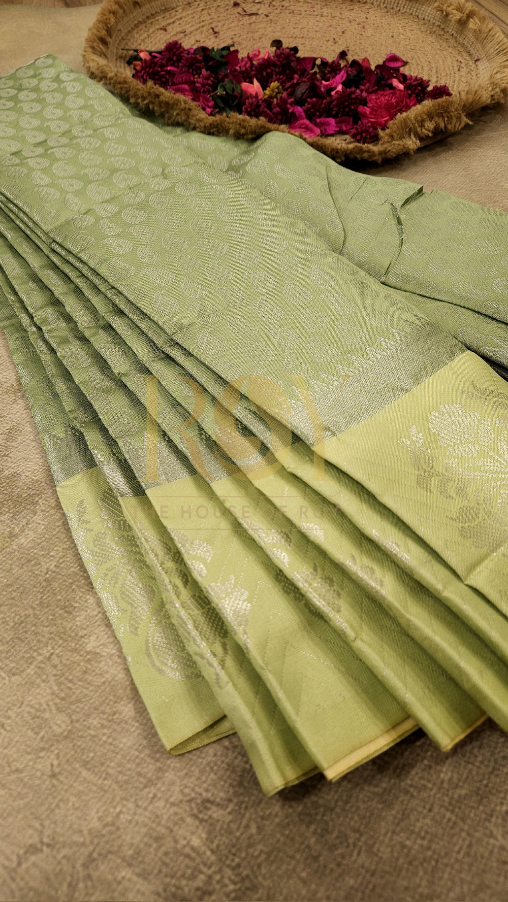 Sage Green Mix Silk Saree