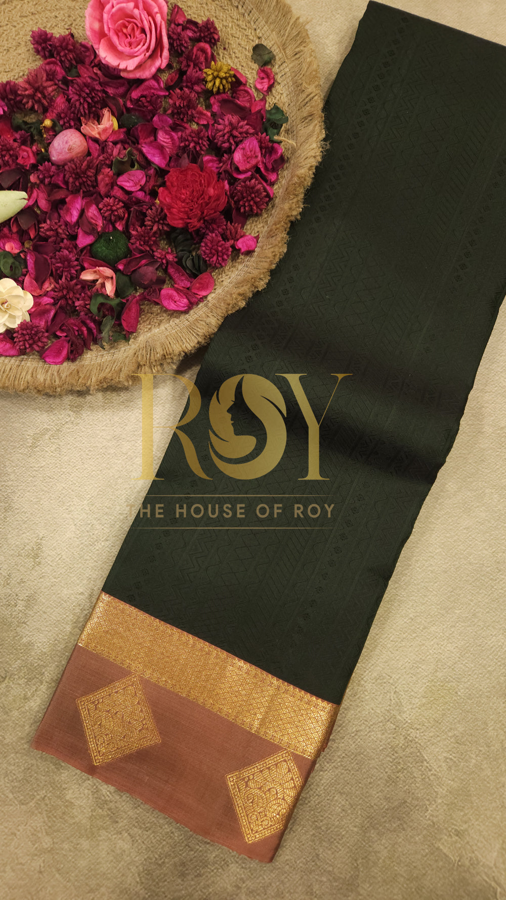 Pure Silk Saree Moss Green