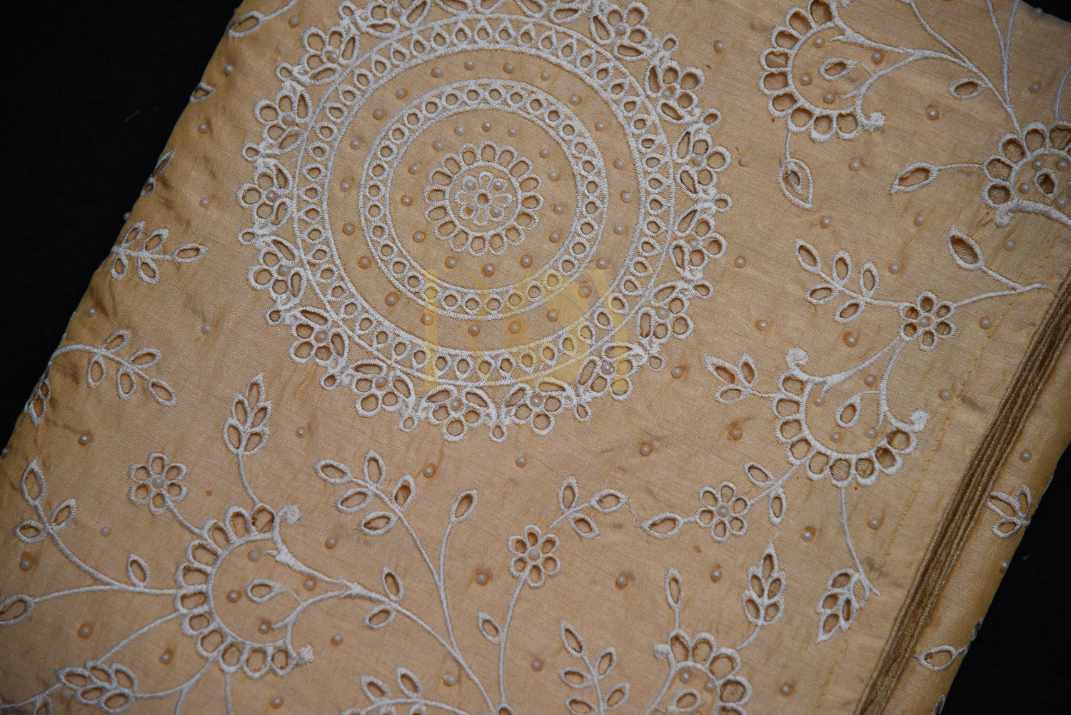 White Floral Silk Cotton Saree