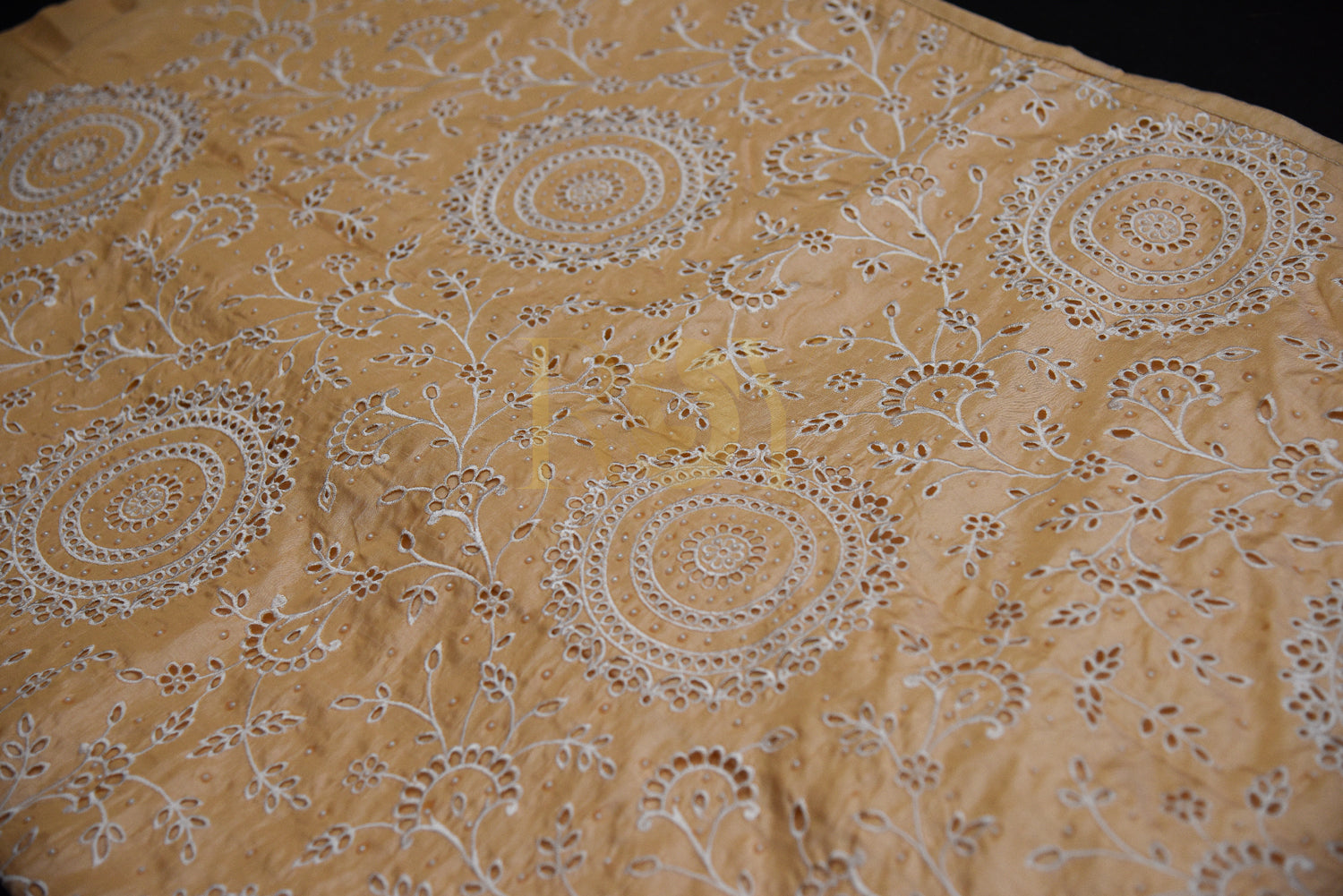 White Floral Silk Cotton Saree