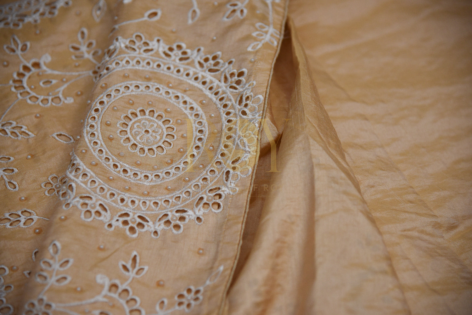 White Floral Silk Cotton Saree
