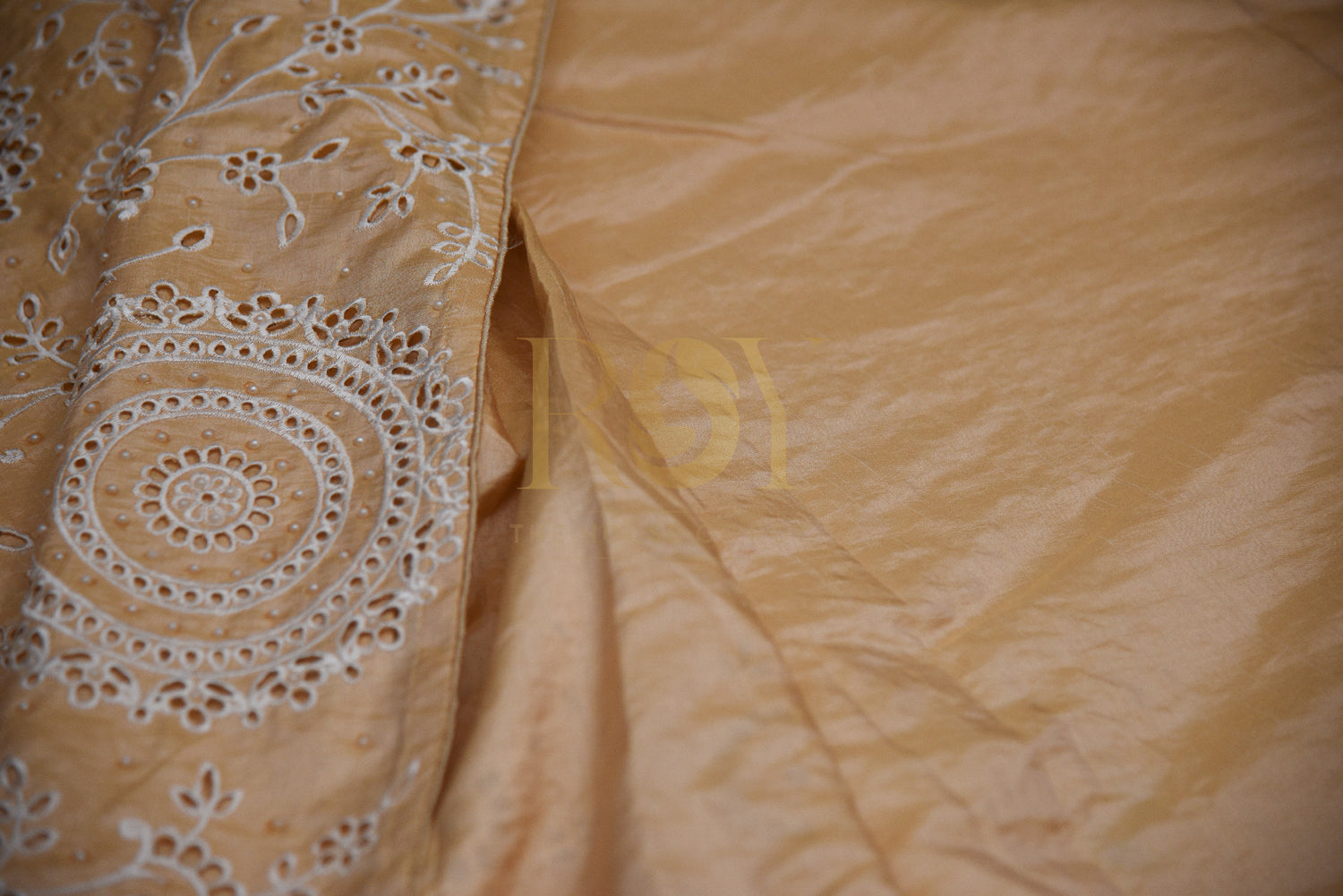 White Floral Silk Cotton Saree