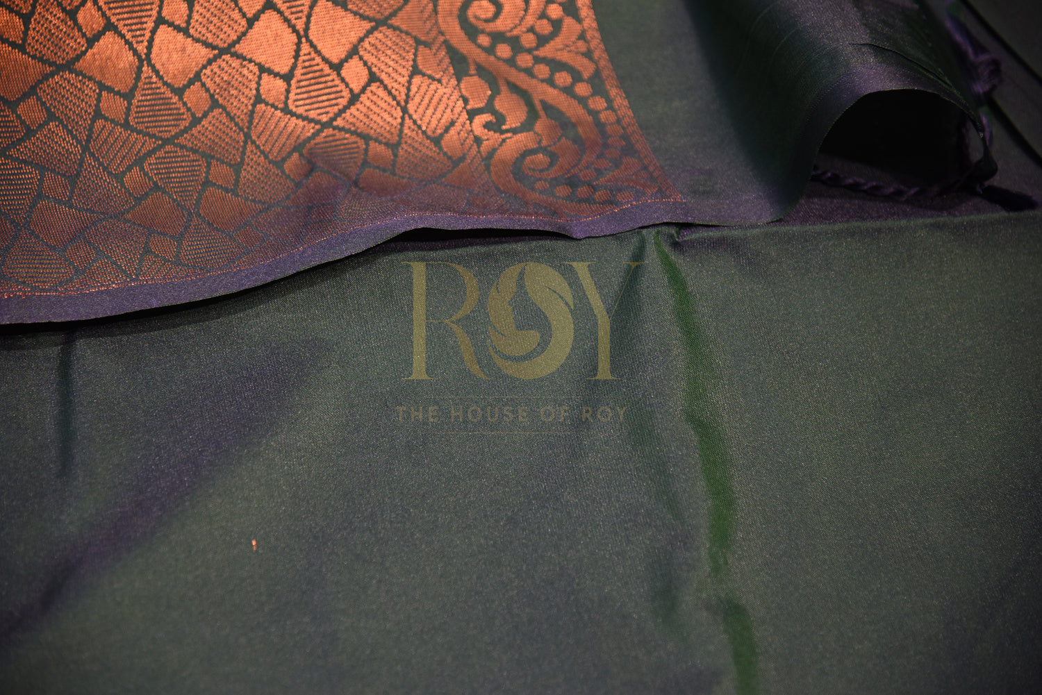 Peacock Green Soft Silk Saree