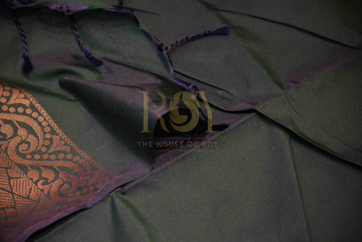 Peacock Green Soft Silk Saree