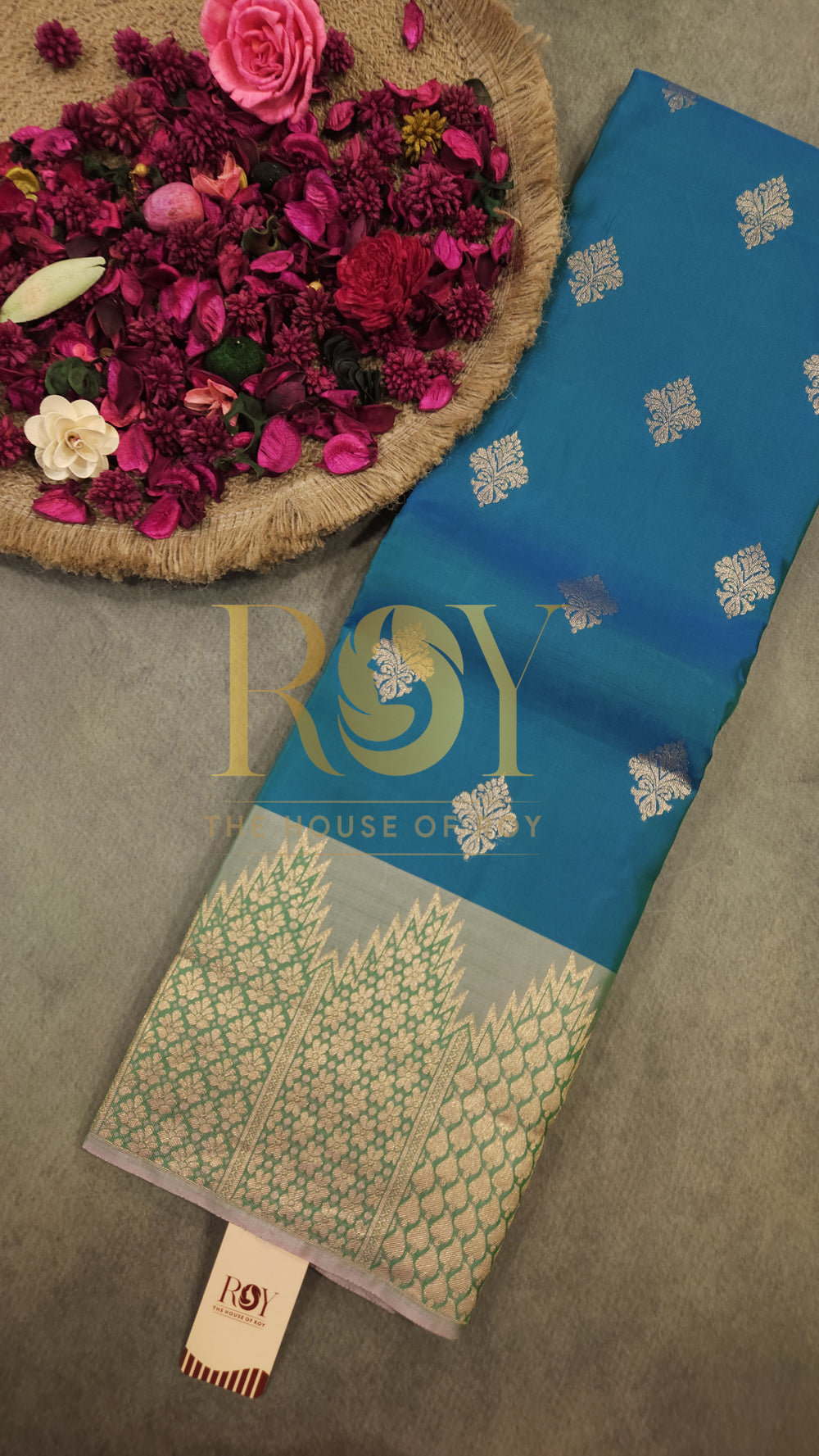 Pure Soft Silk Saree Peacock Blue