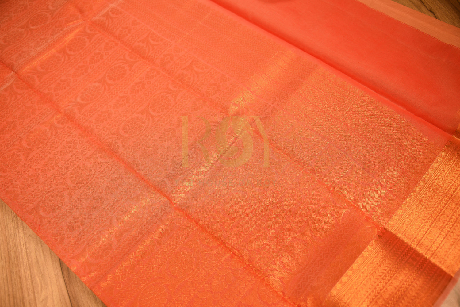 Kota Cotton Saree Dull Peach
