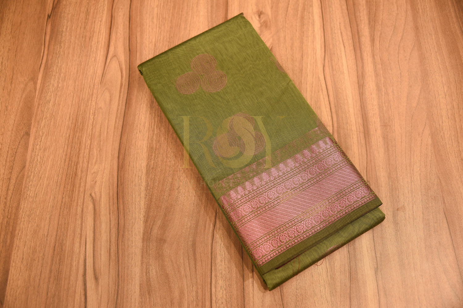 Dusty Green Kota Cotton Saree