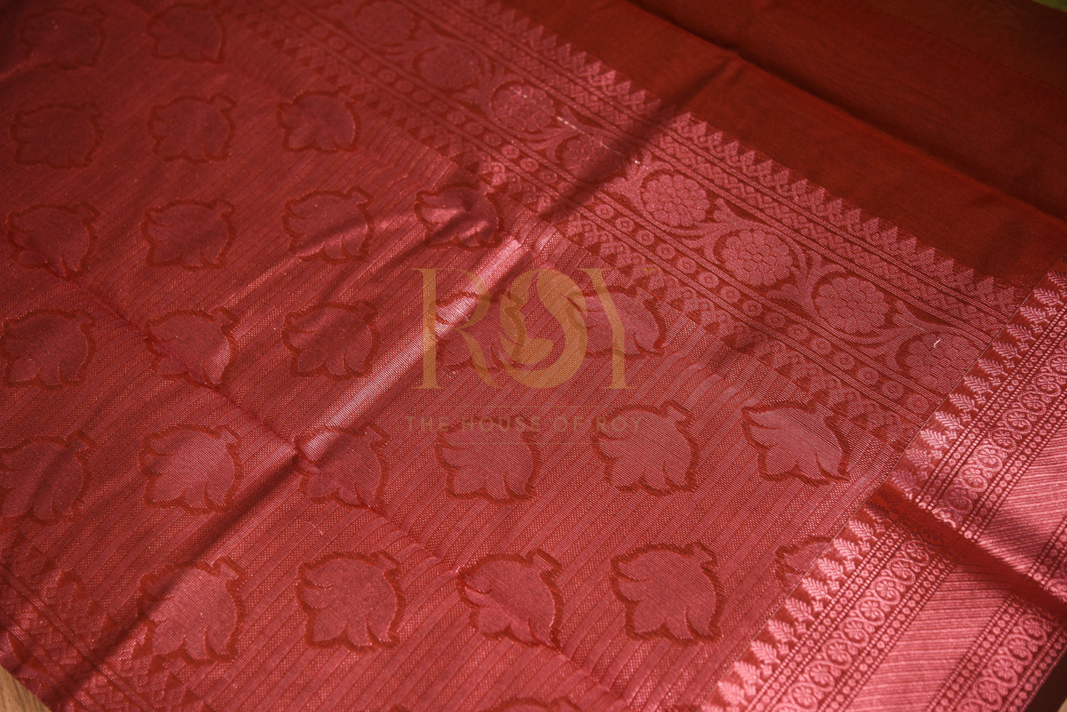 Dusty Green Kota Cotton Saree