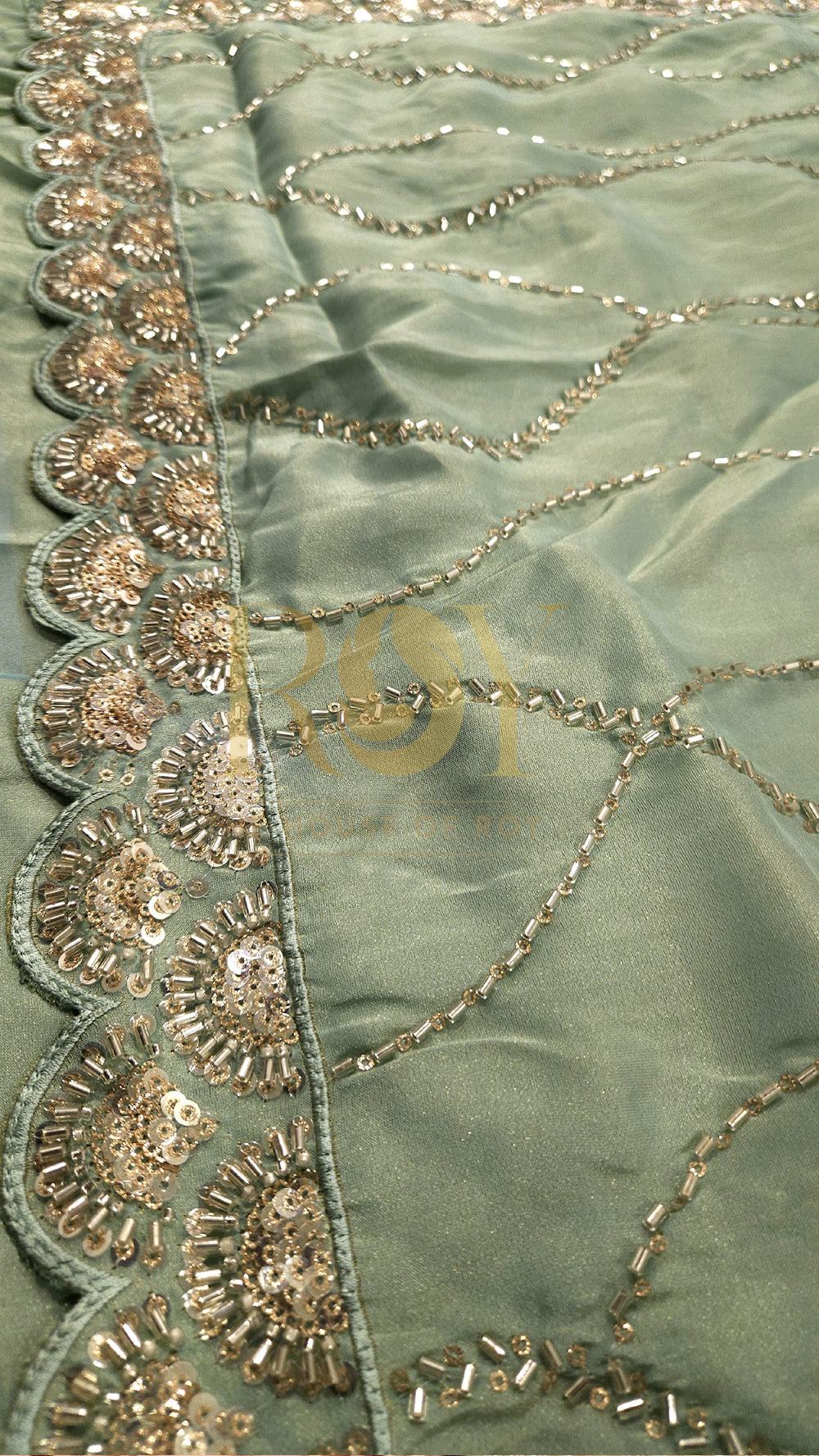 Sea Green Party Wear Saree