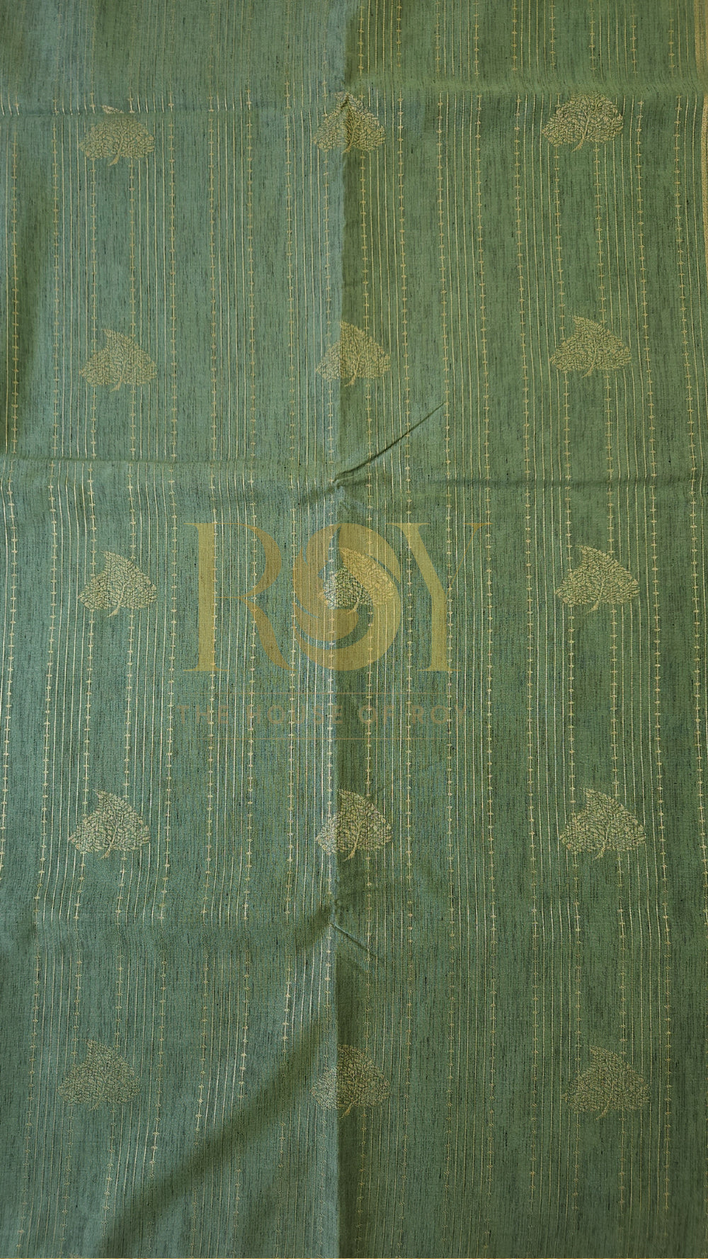Slub silk Sea green