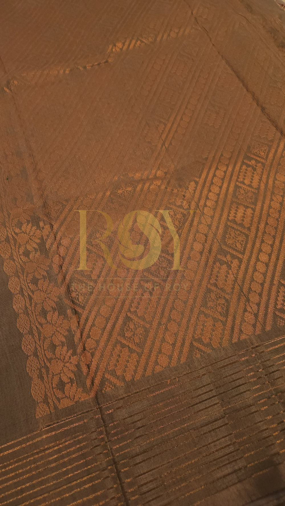 Soft Silk cotton Saree dusty brown