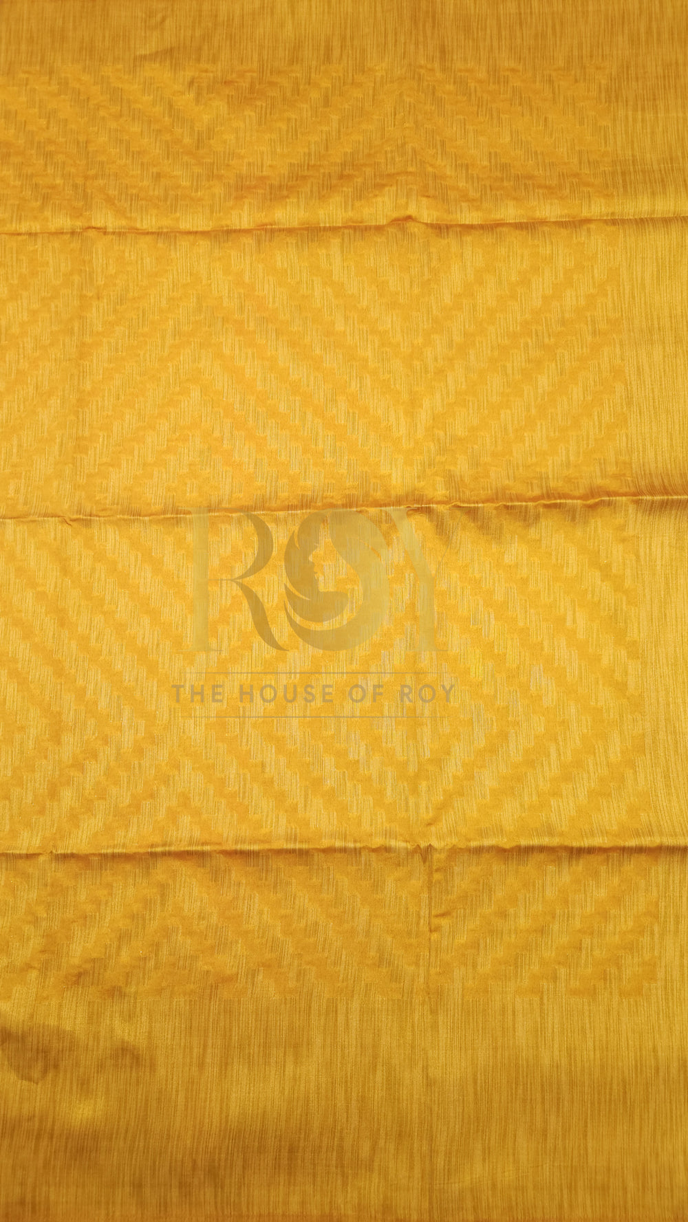 Silk Cotton Mustard Yellow Saree