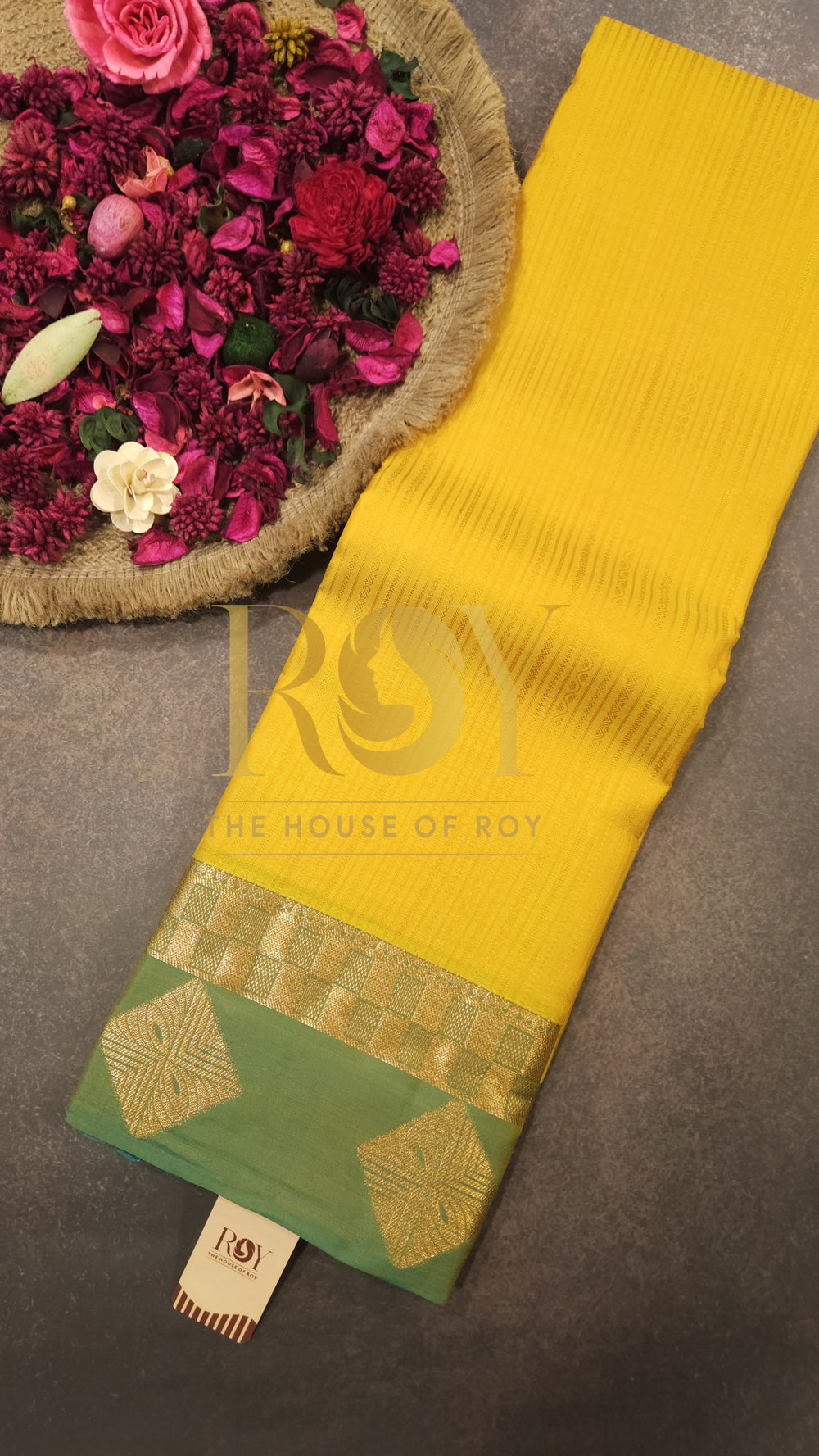 Pure Silk Yellow Saree