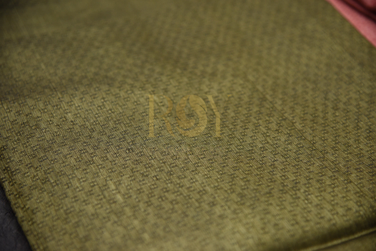 Pure Tussar silk saree  - dark moss green