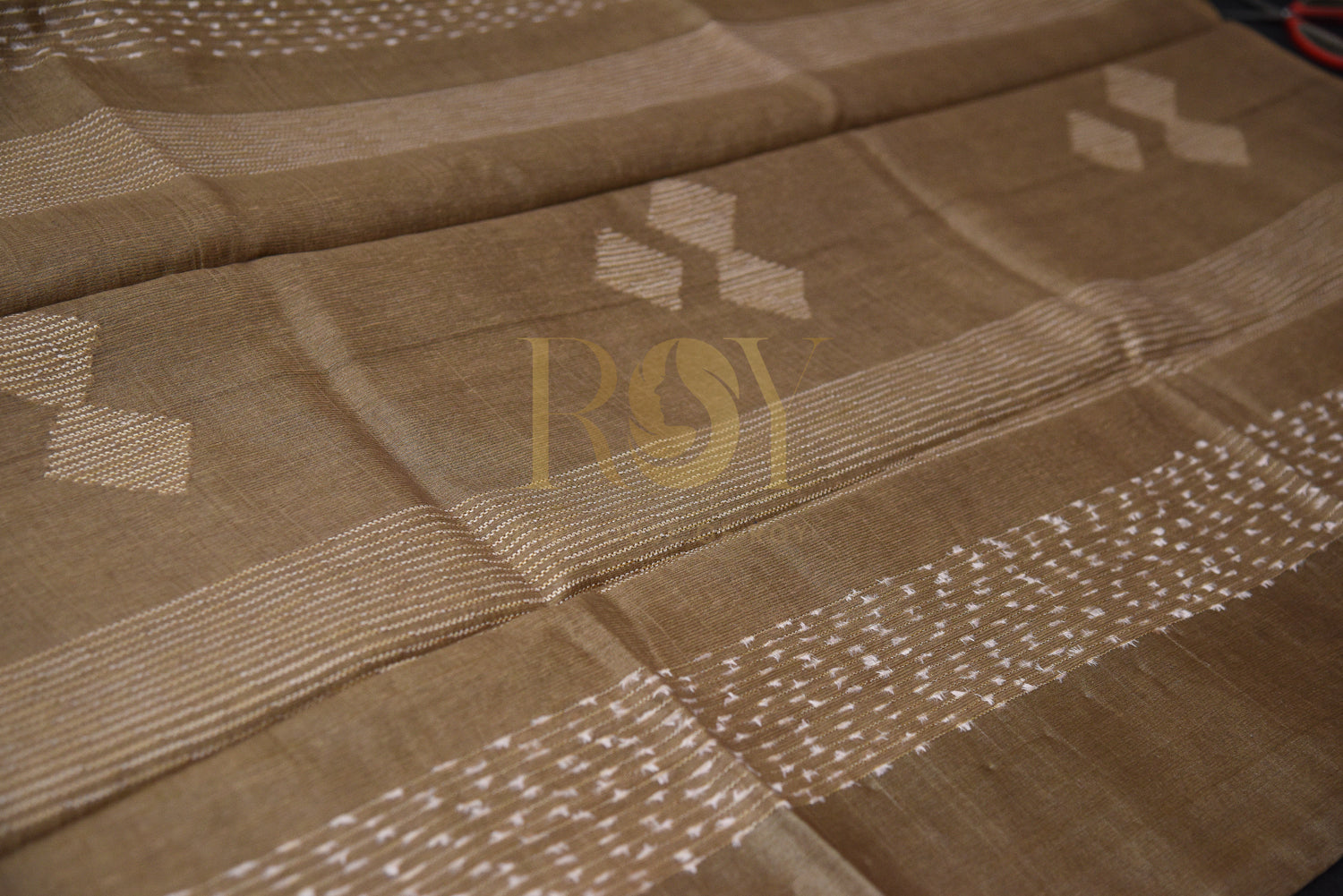 Tussar Silk Beige Saree