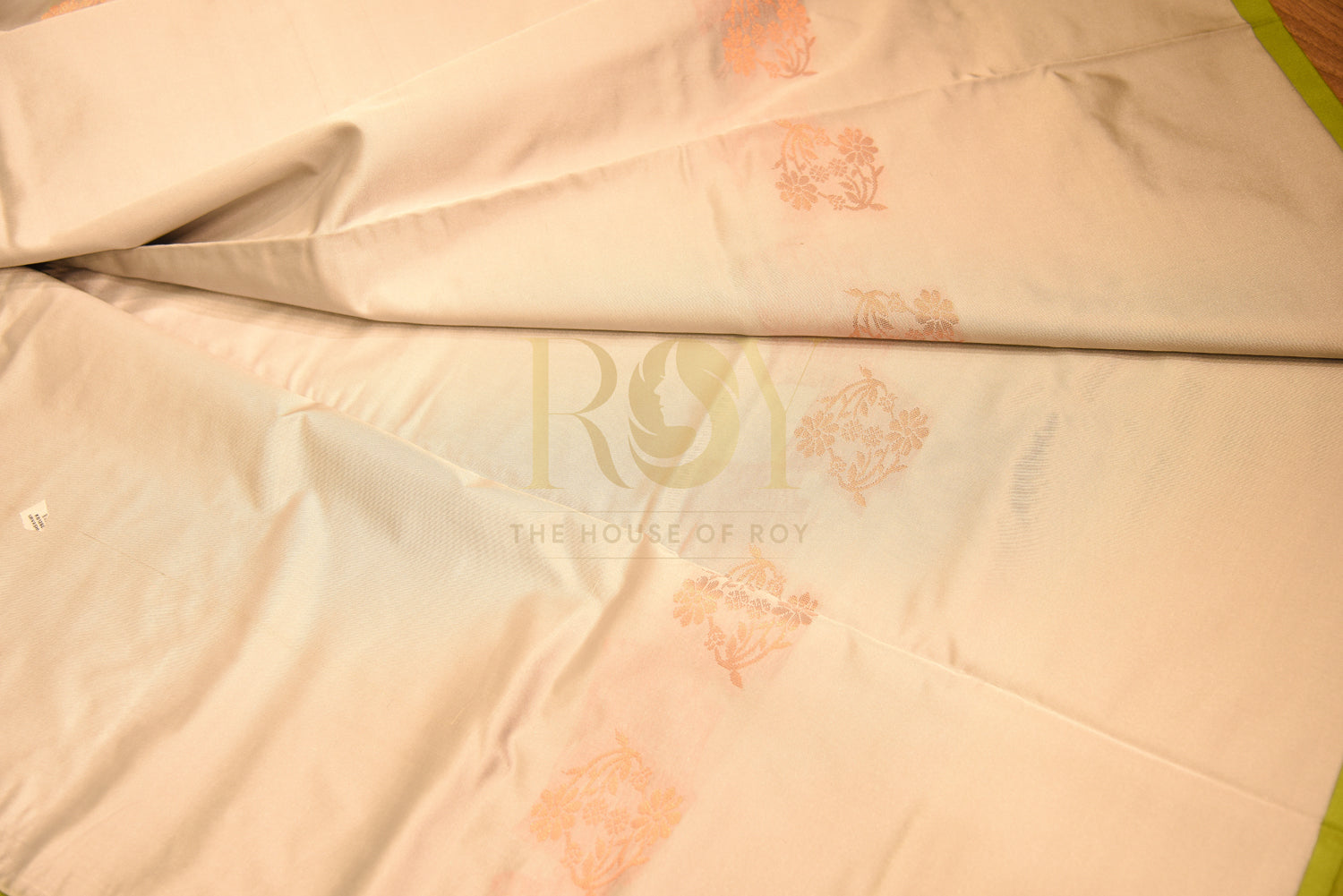 Soft Silk Saree with Fancy Floral Copper Jari Grey