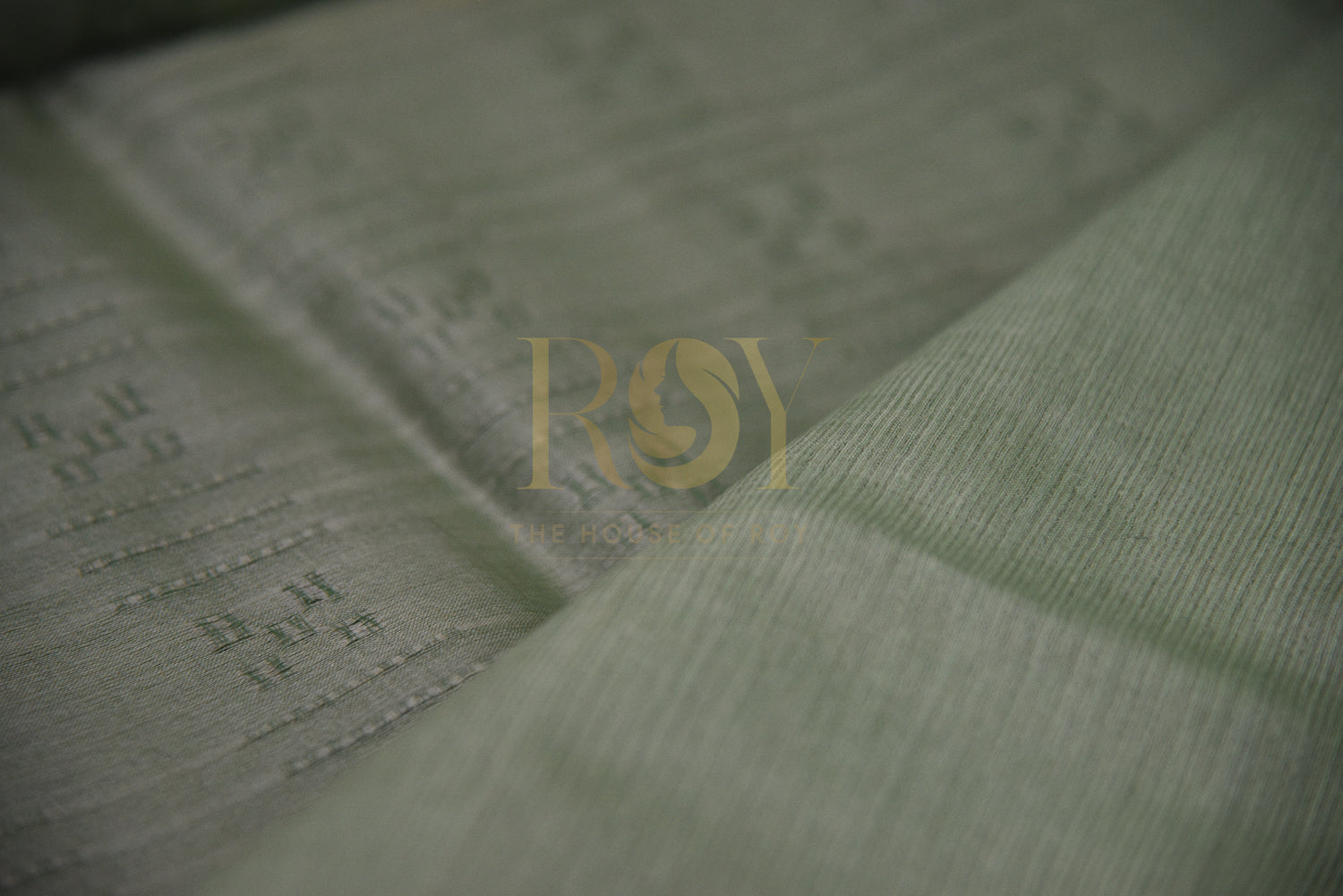 Pure Tussar silk saree  - pastel mint green