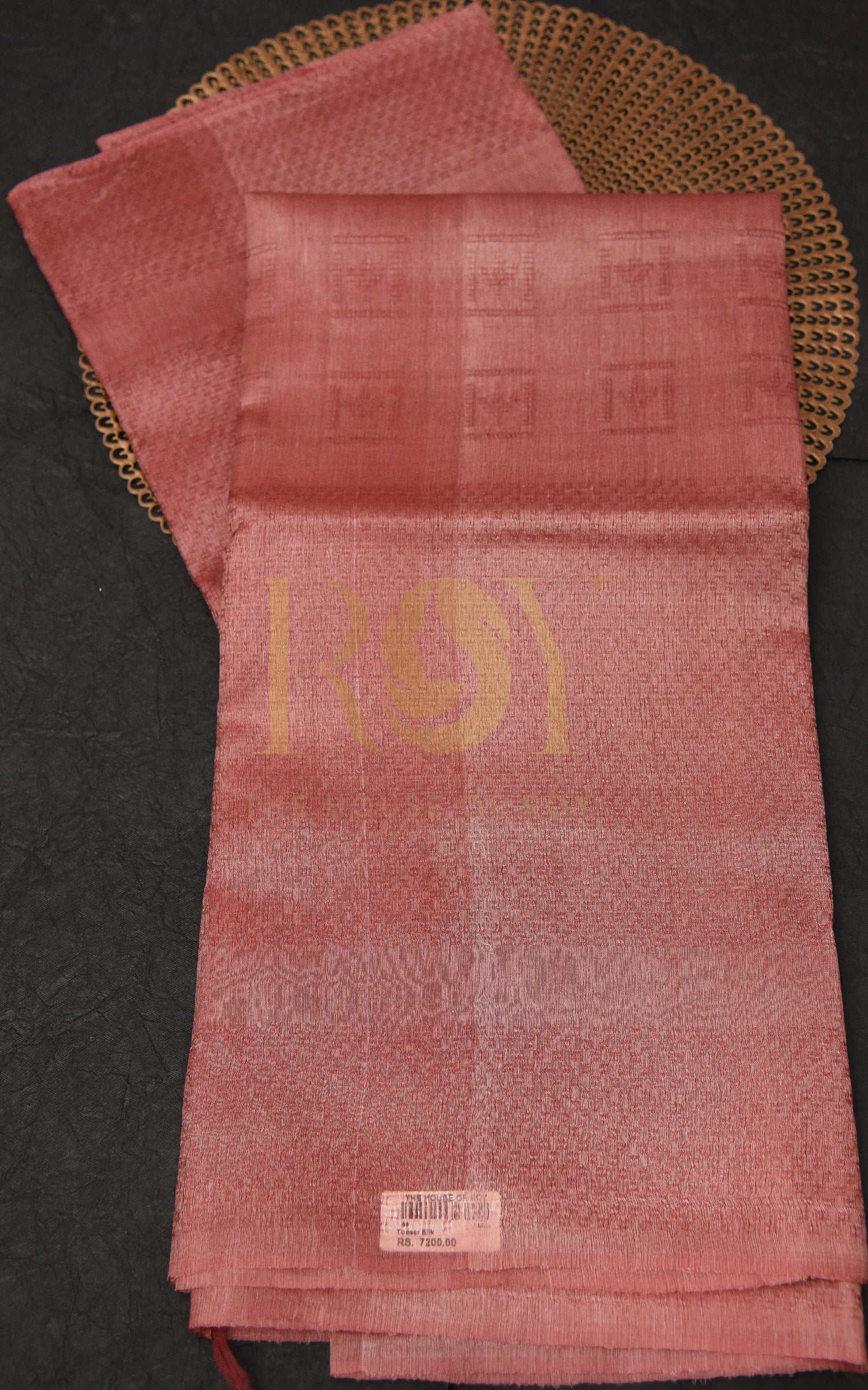 Pure Tussar Silk Saree Dusty Maroon