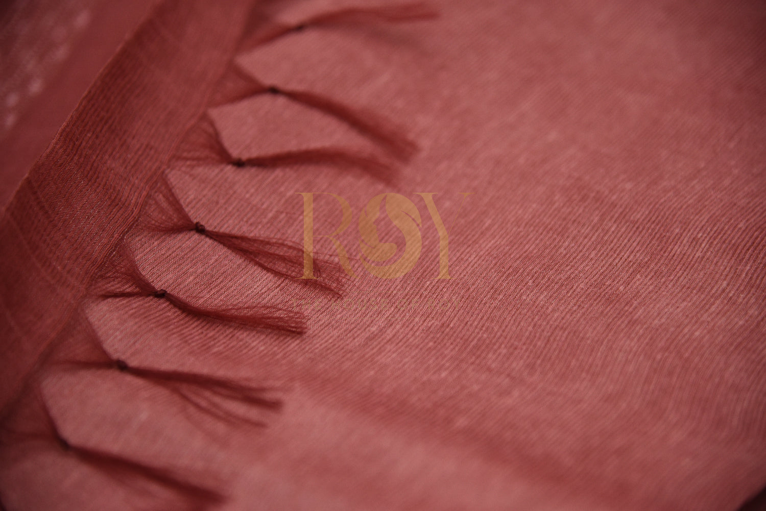 Pure Tussar Silk Saree Dusty Maroon