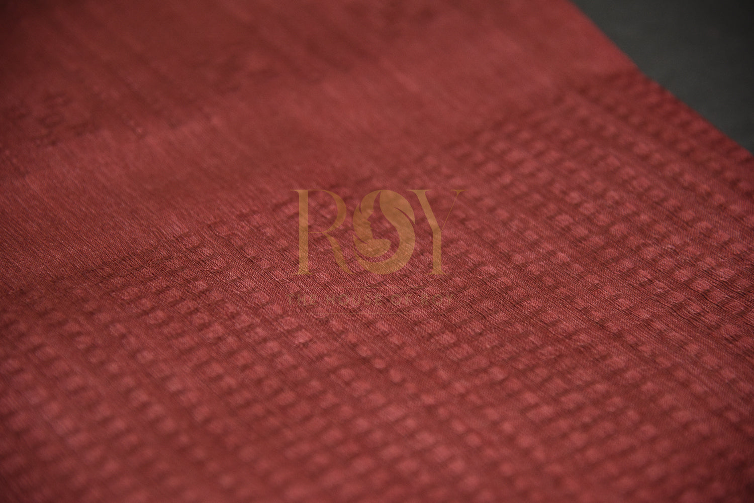 Pure Tussar Silk Saree – Pale Red