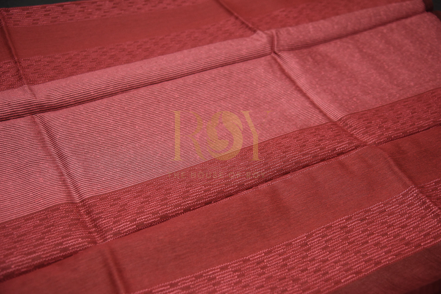 Pure Tussar Silk Saree – Pale Red