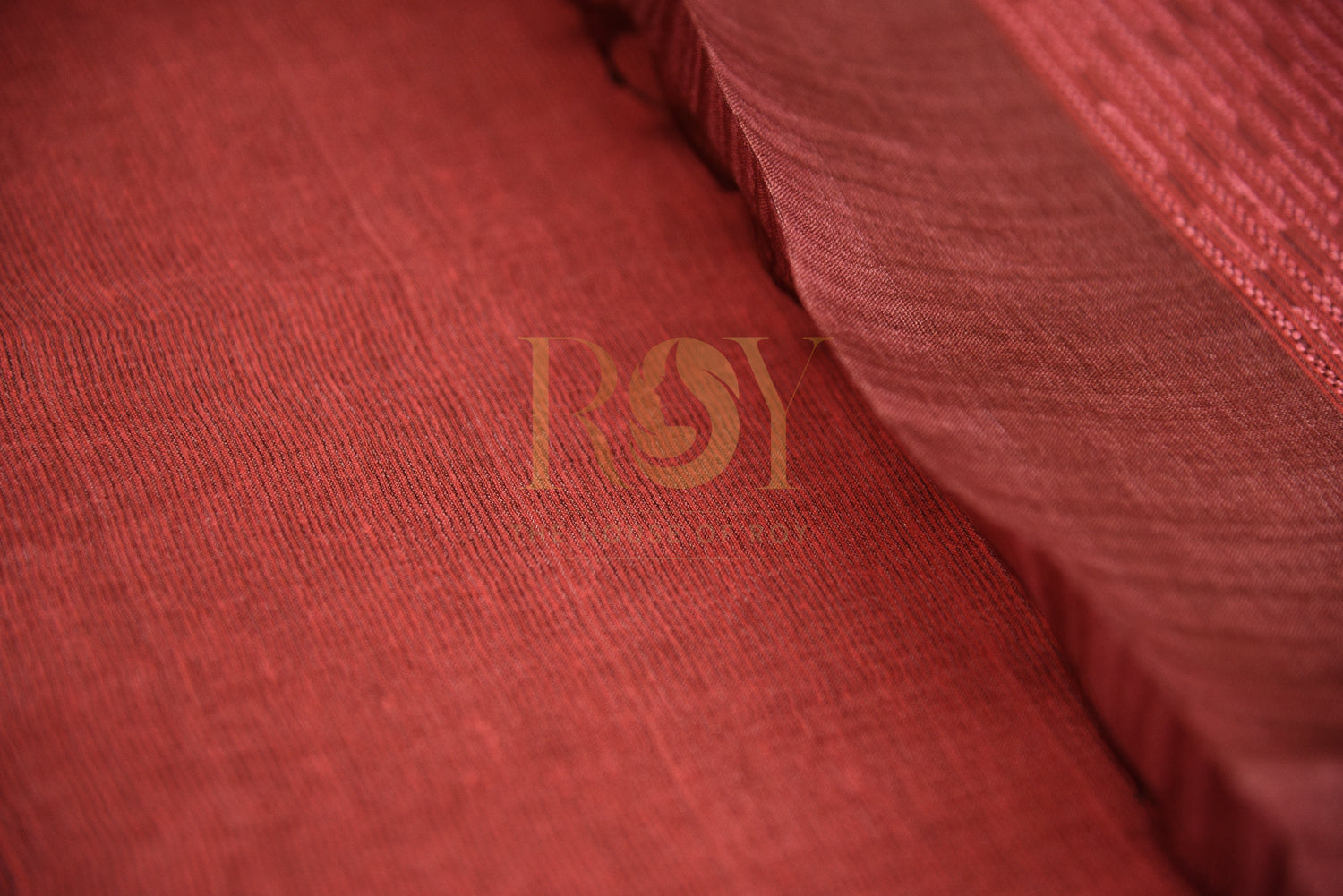 Pure Tussar Silk Saree – Pale Red