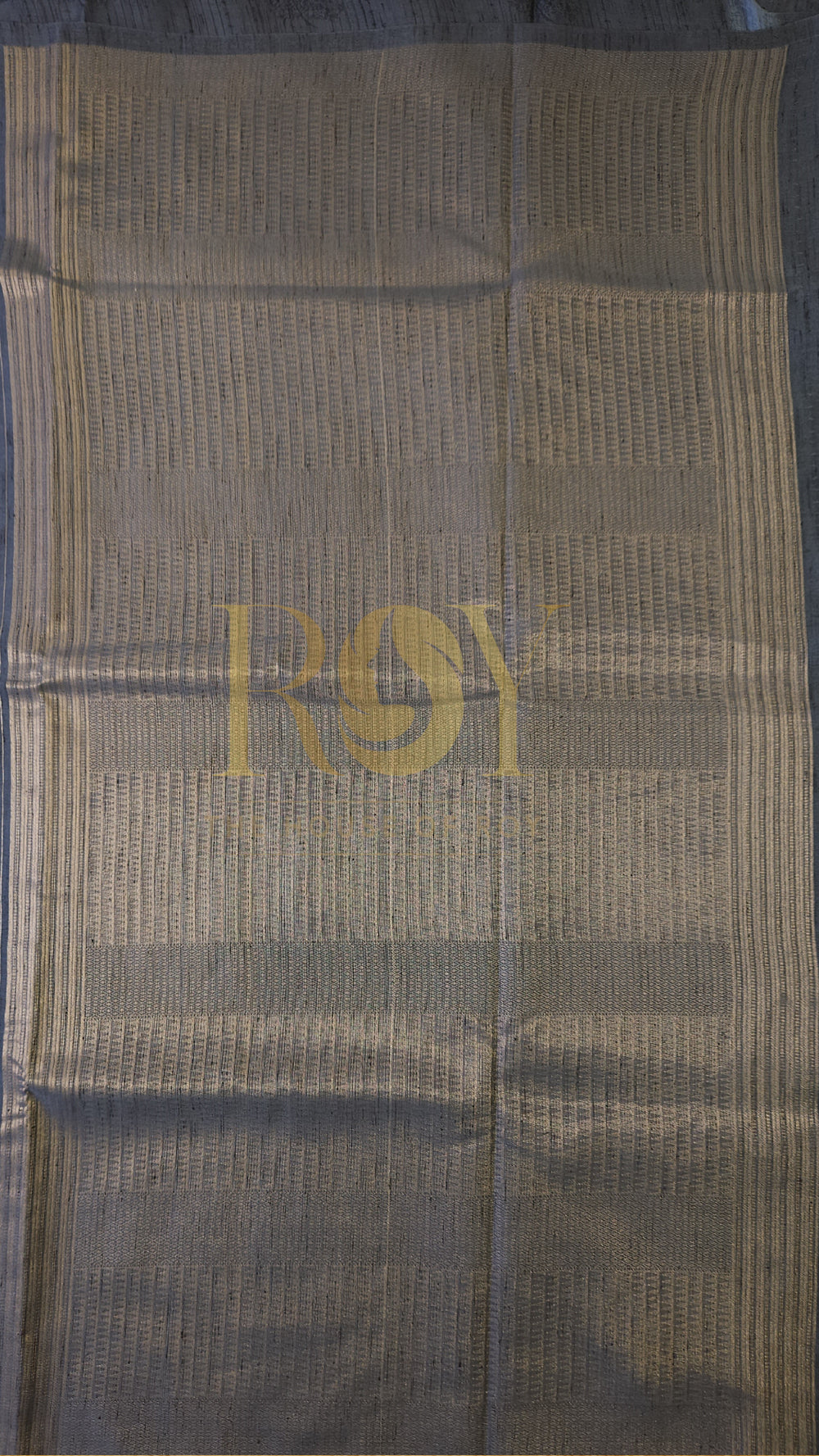 Slub silk steel blue