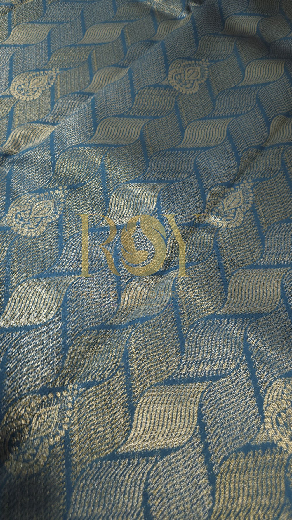 Teal Blue Art Silk Saree